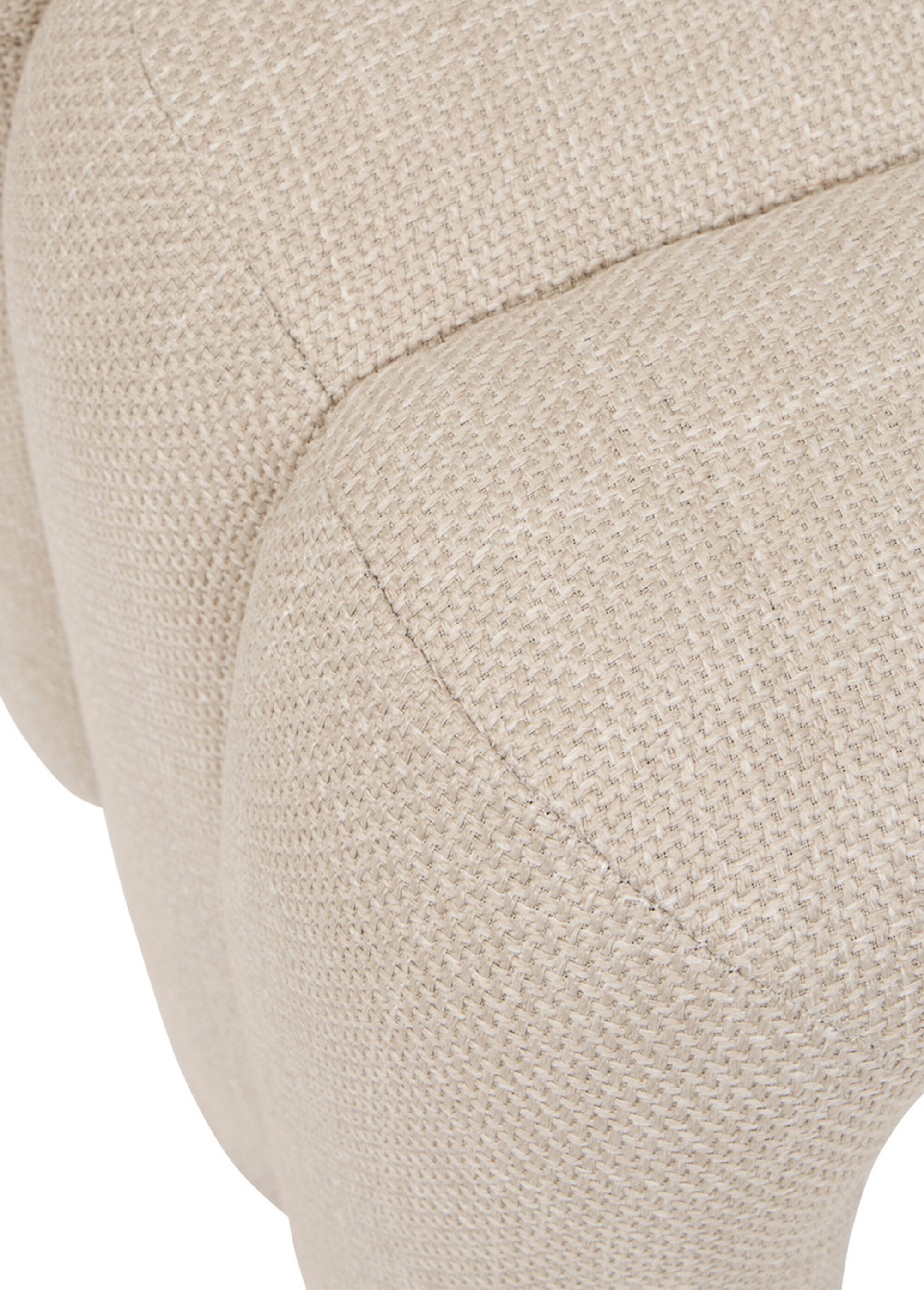 Pouf décoratif en tissu, forme arche BEIGE JJA-207376A DE1