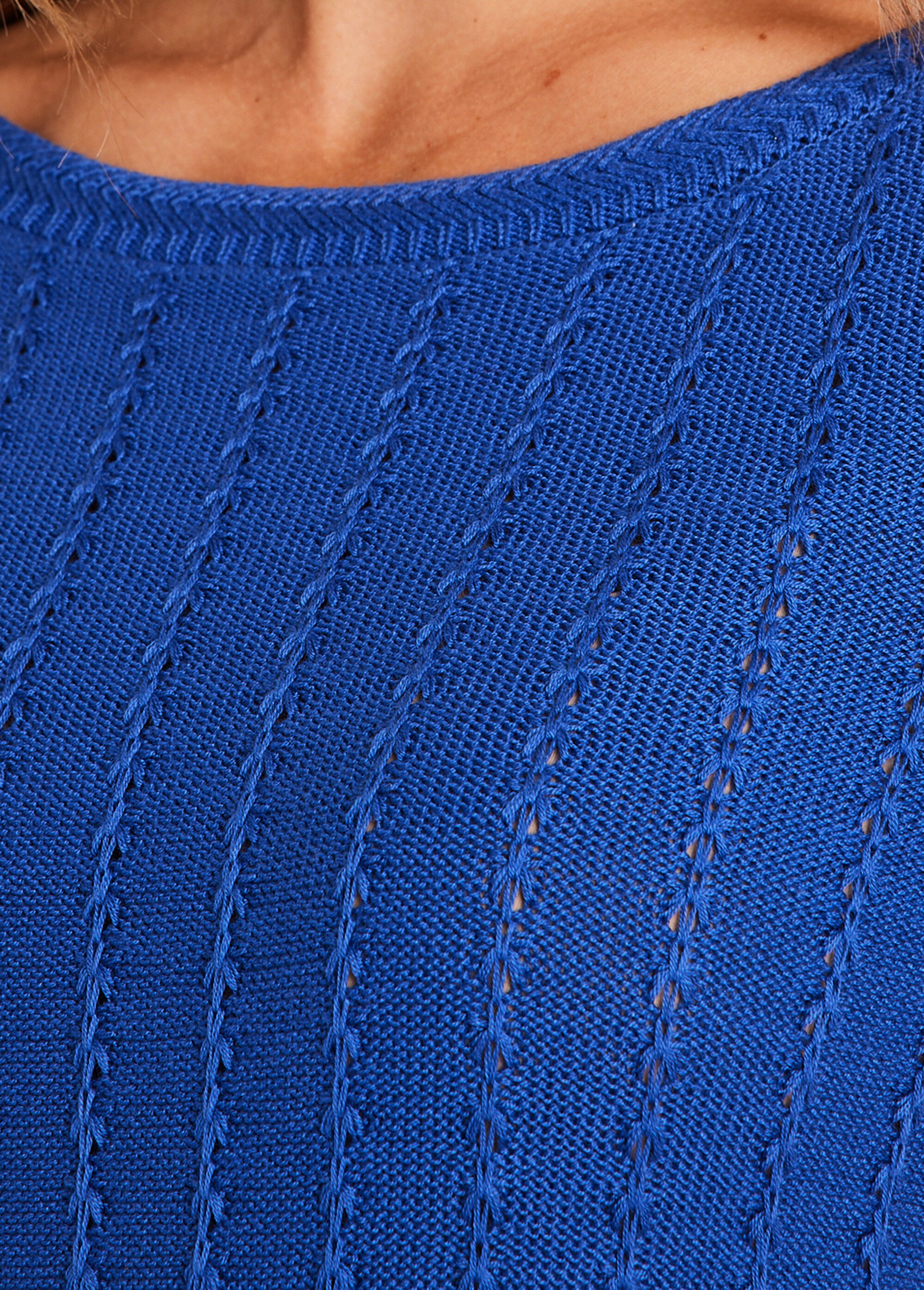 Pull col bateau manches 3/4 Femme Bleu MIRIBEL DE1