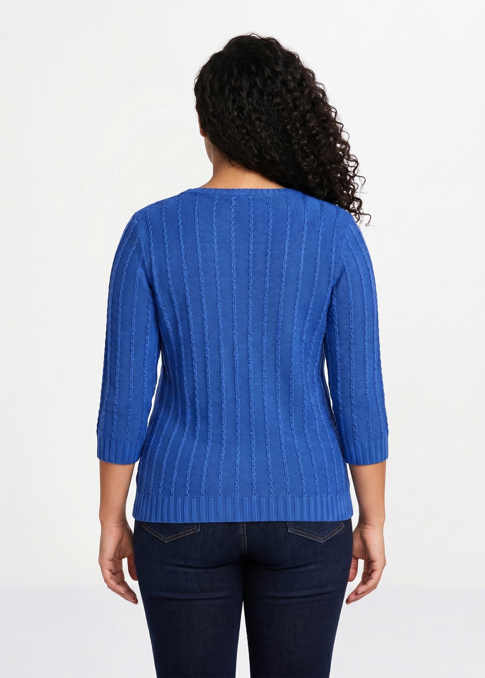 Pull col bateau manches 3/4