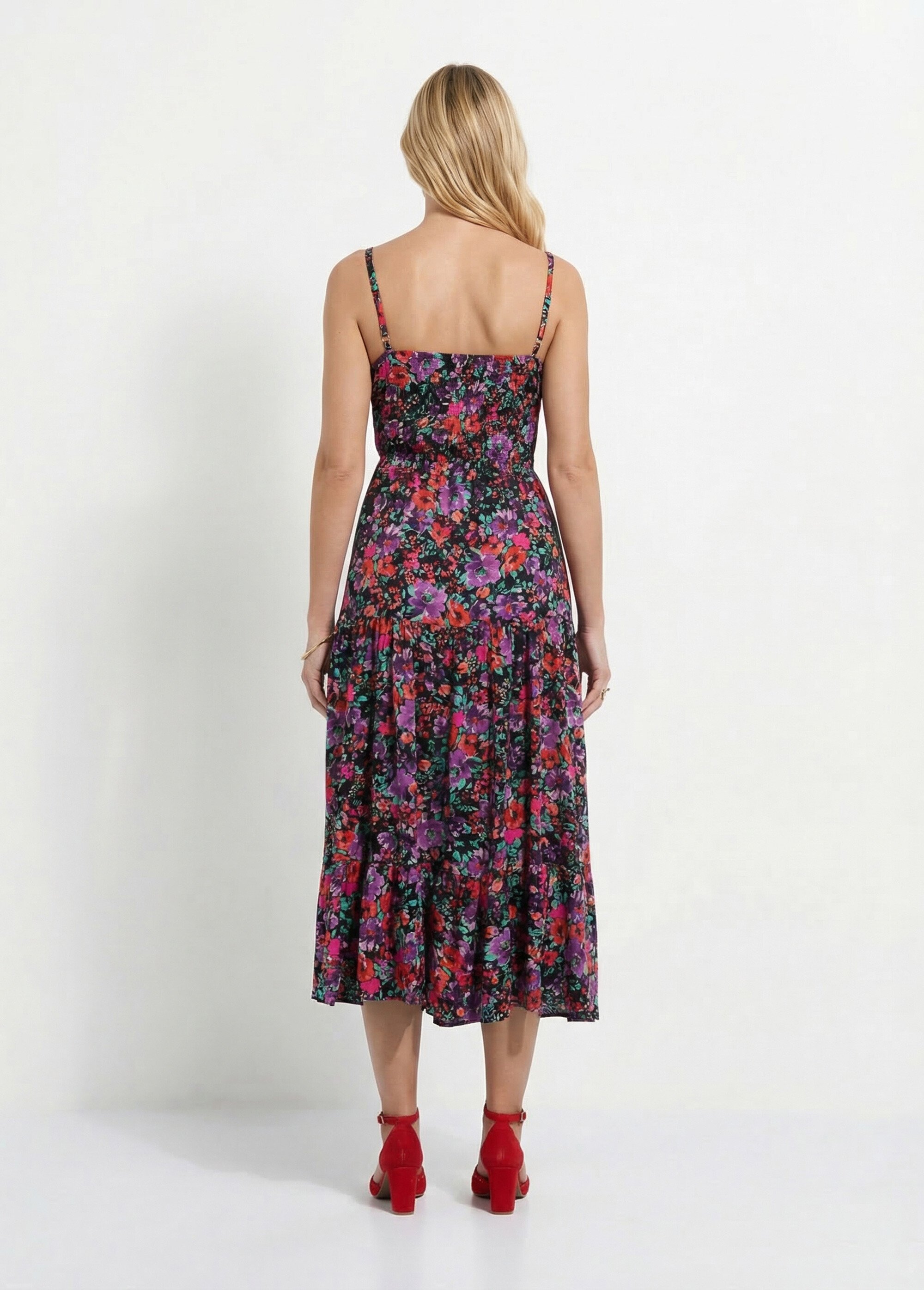 Robe longues volantée fines bretelles Femme MULTICOLORE ESMEANE DO1