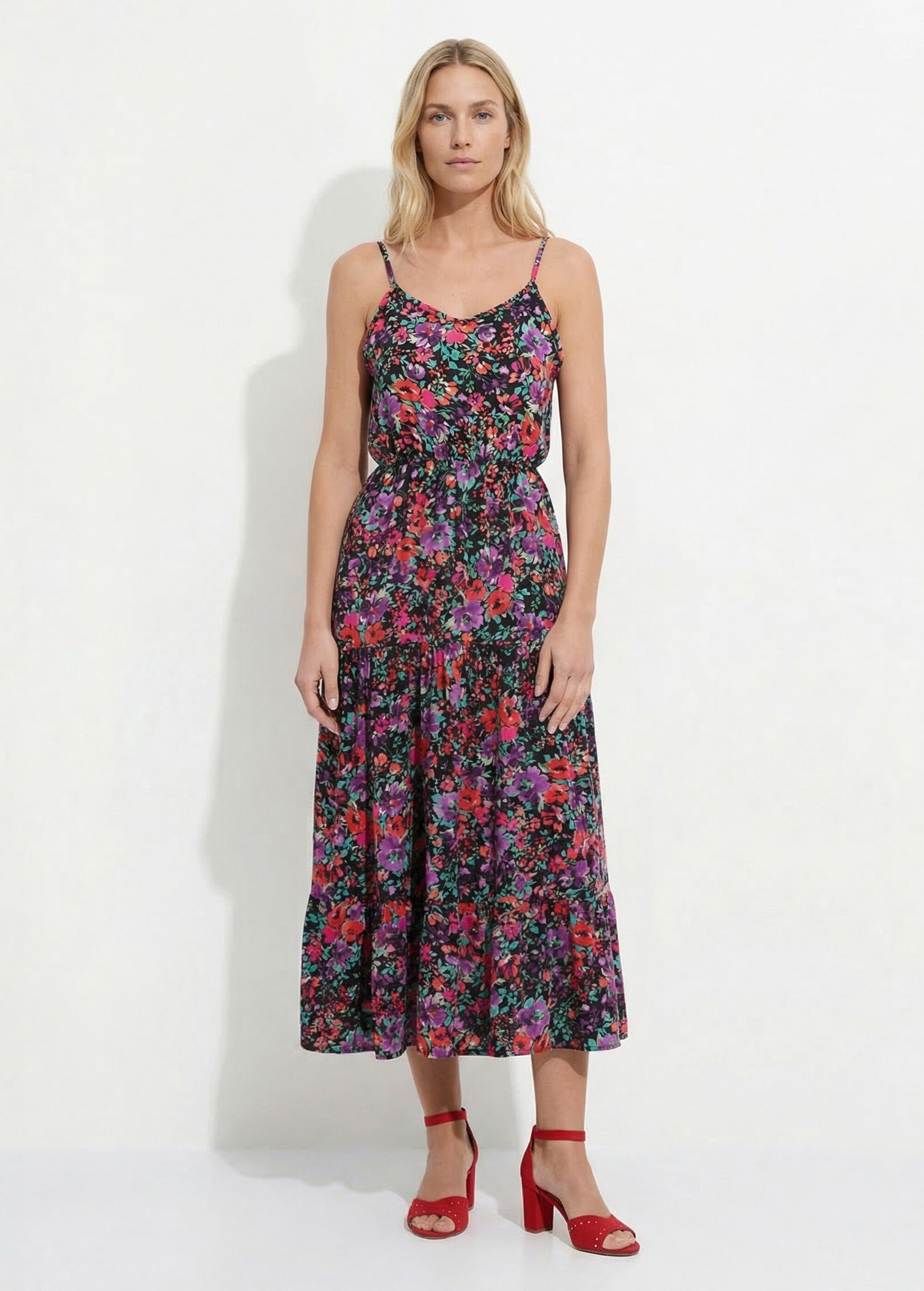 Robe longues volantée fines bretelles Femme MULTICOLORE ESMEANE FA1