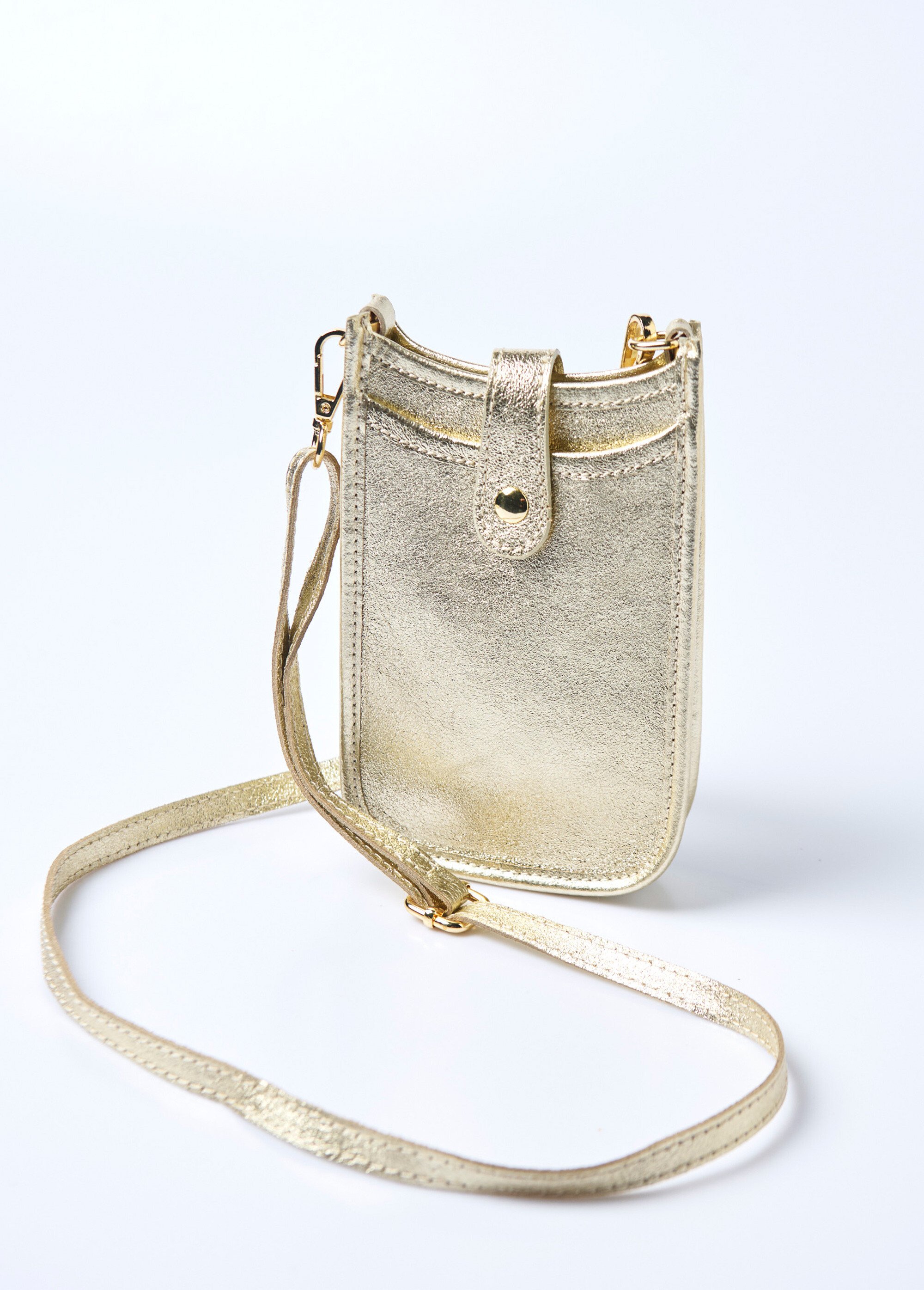 Sac pochette cuir bandoulière pour smartphone