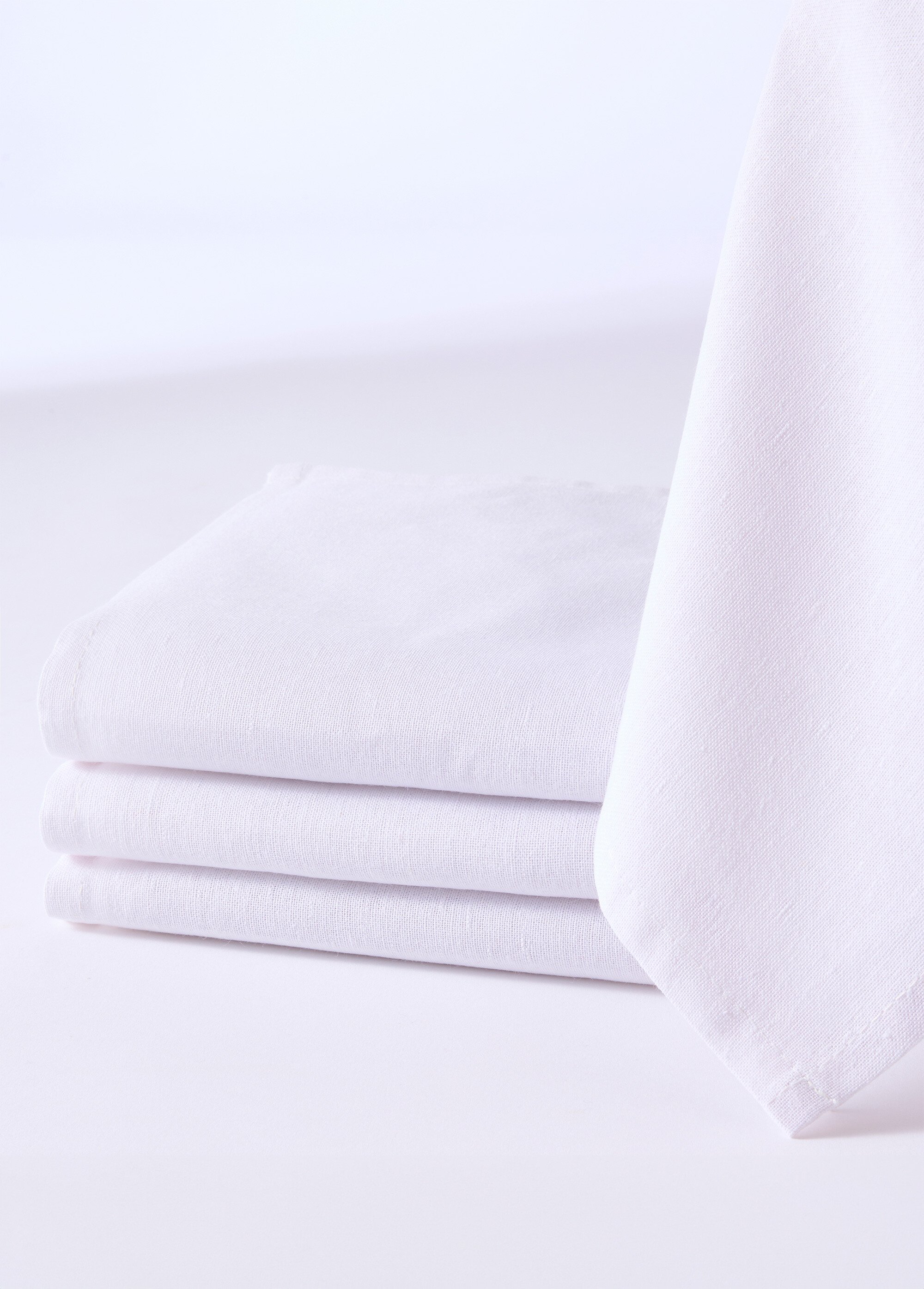Serviette de table coton - lot de 4 Blanc RUVOL FA1
