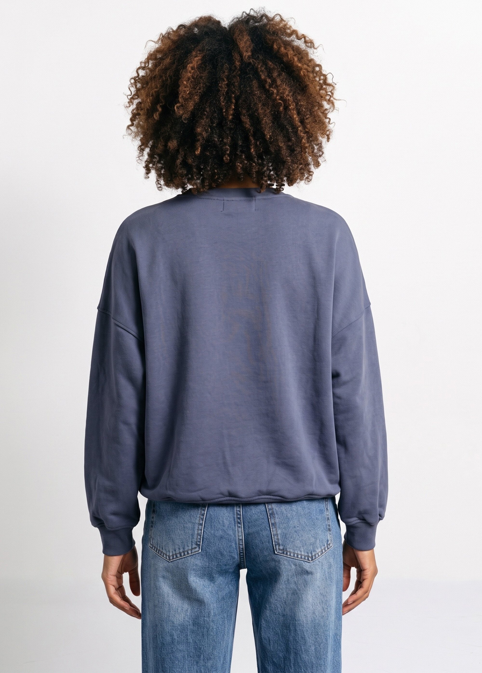 Sweat-shirt col rond inscription Vintage