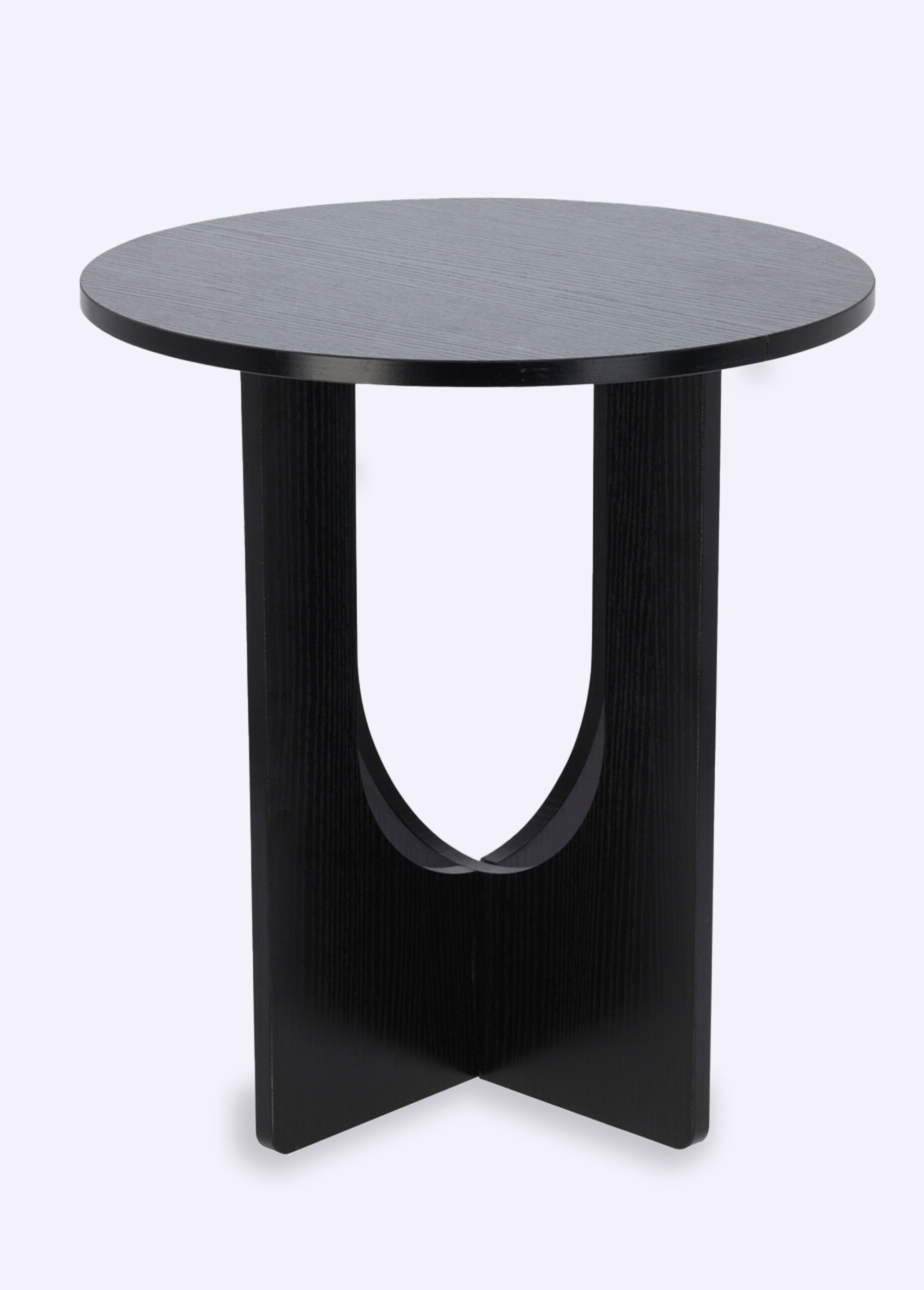Table d'appoint en bois formes évidées NOIR KP-HZ1240390 FA1