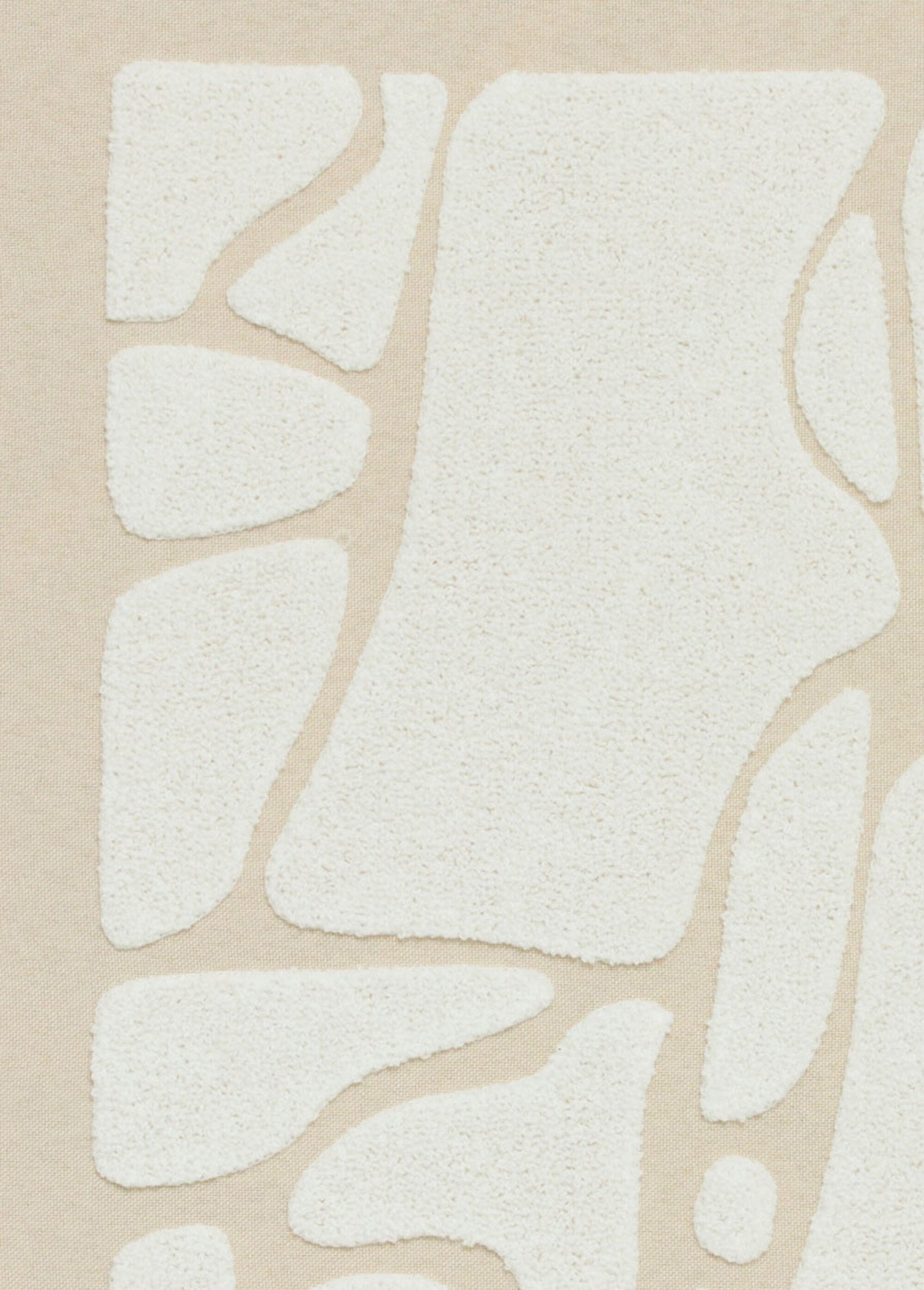 Toile 3D abstraite + cadre aspect bois Beige JJA-210453 DE1