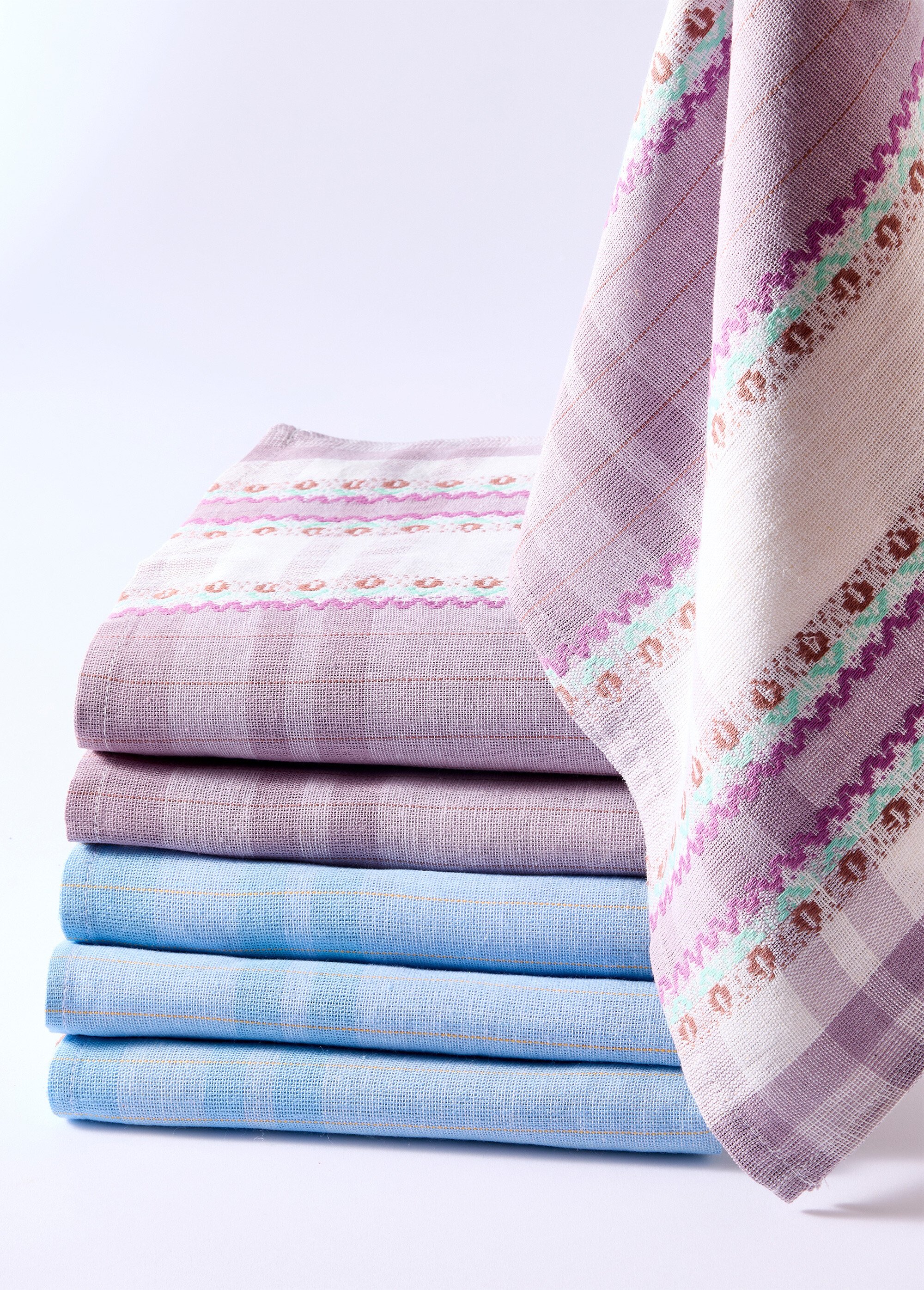 Torchon lin et coton Calitex - lot de 6