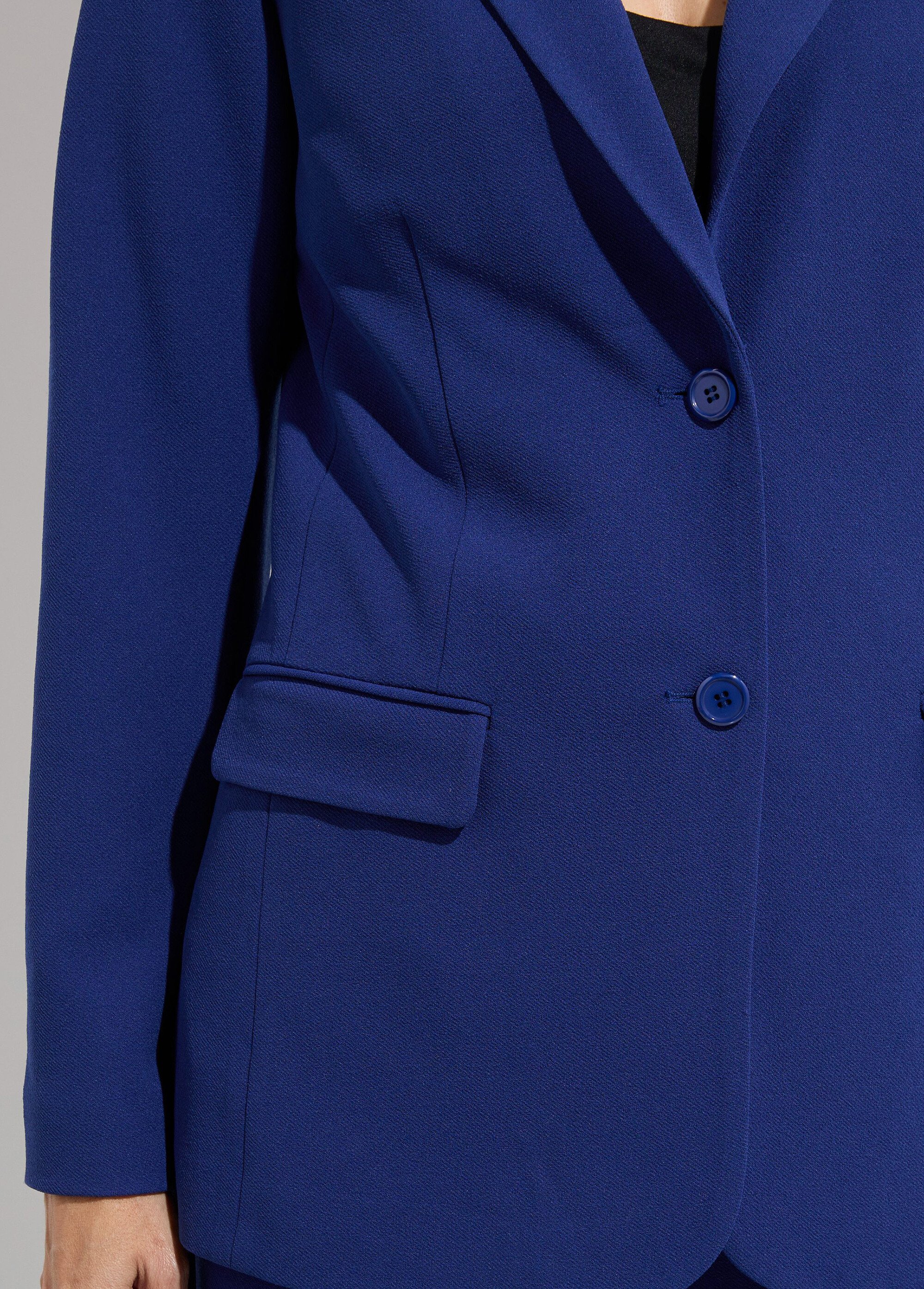 Veste blazer coupe droite maille unie