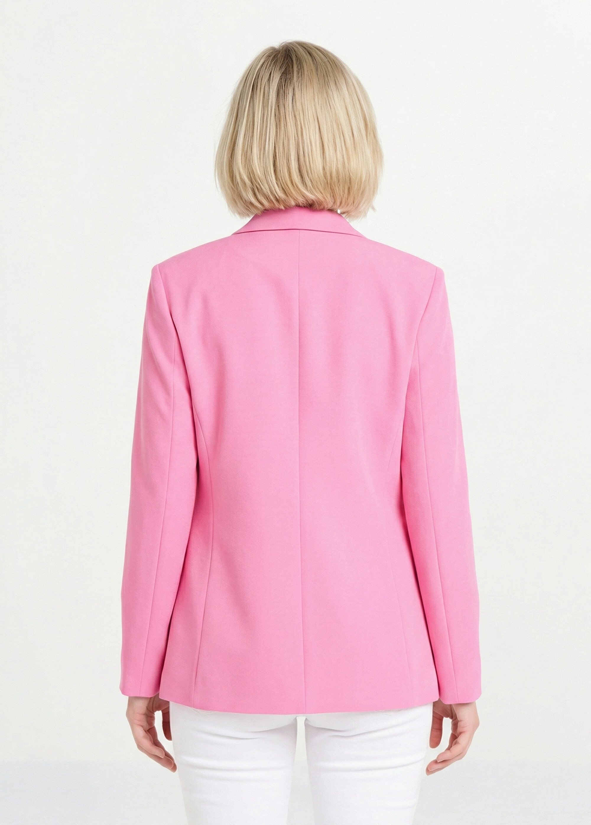Veste blazer coupe droite maille unie