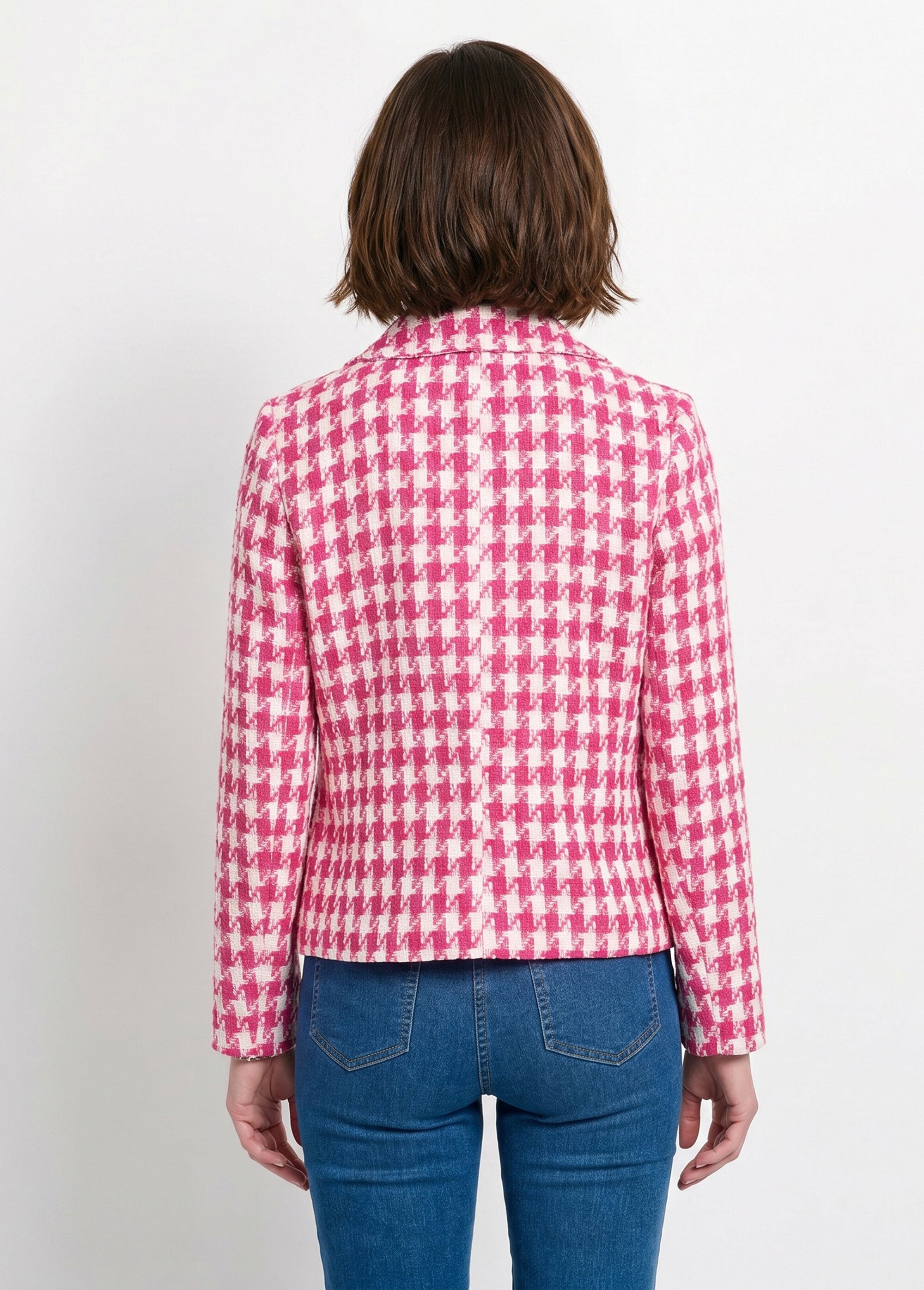 Veste pied de poule courte