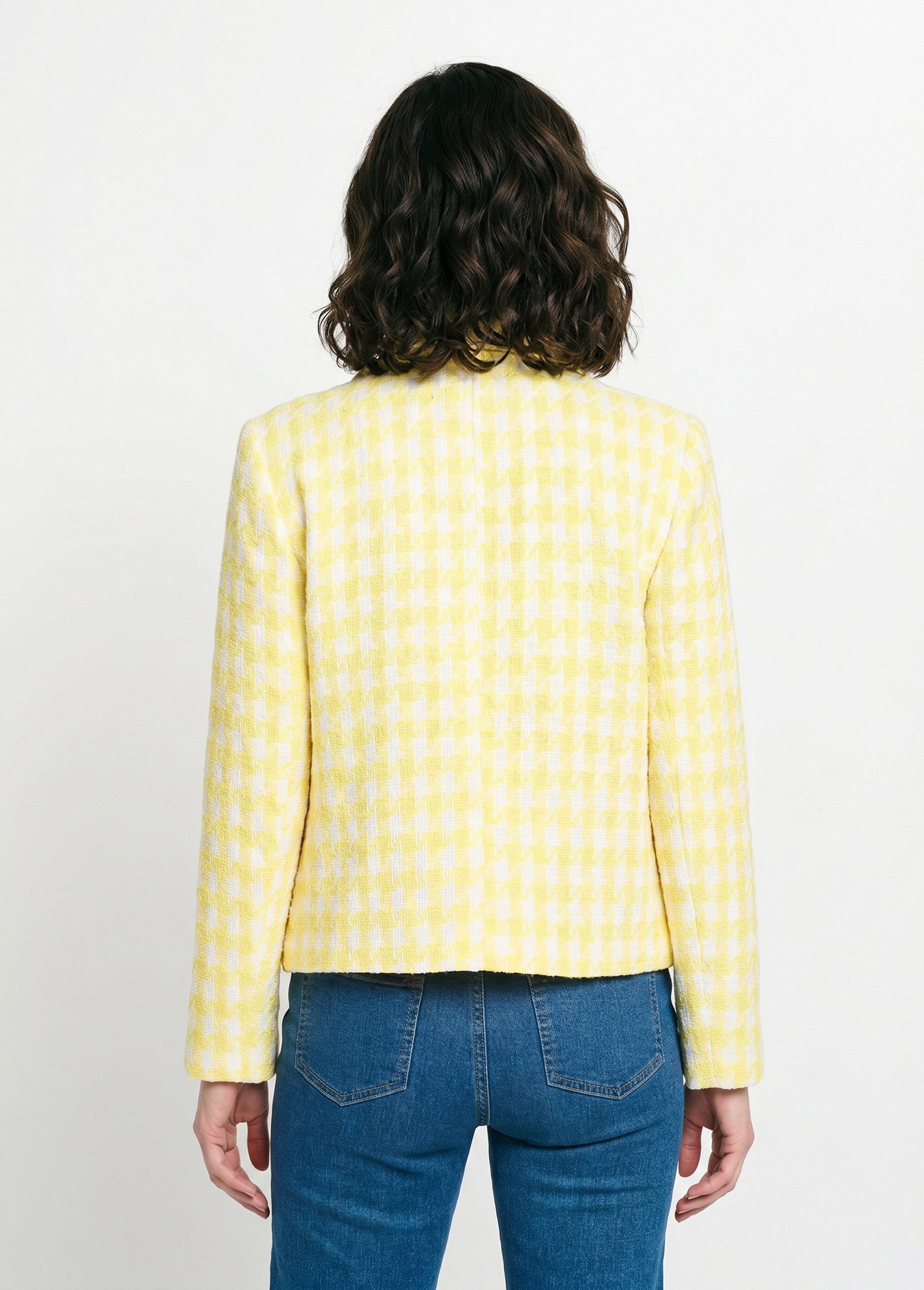 Veste pied de poule courte