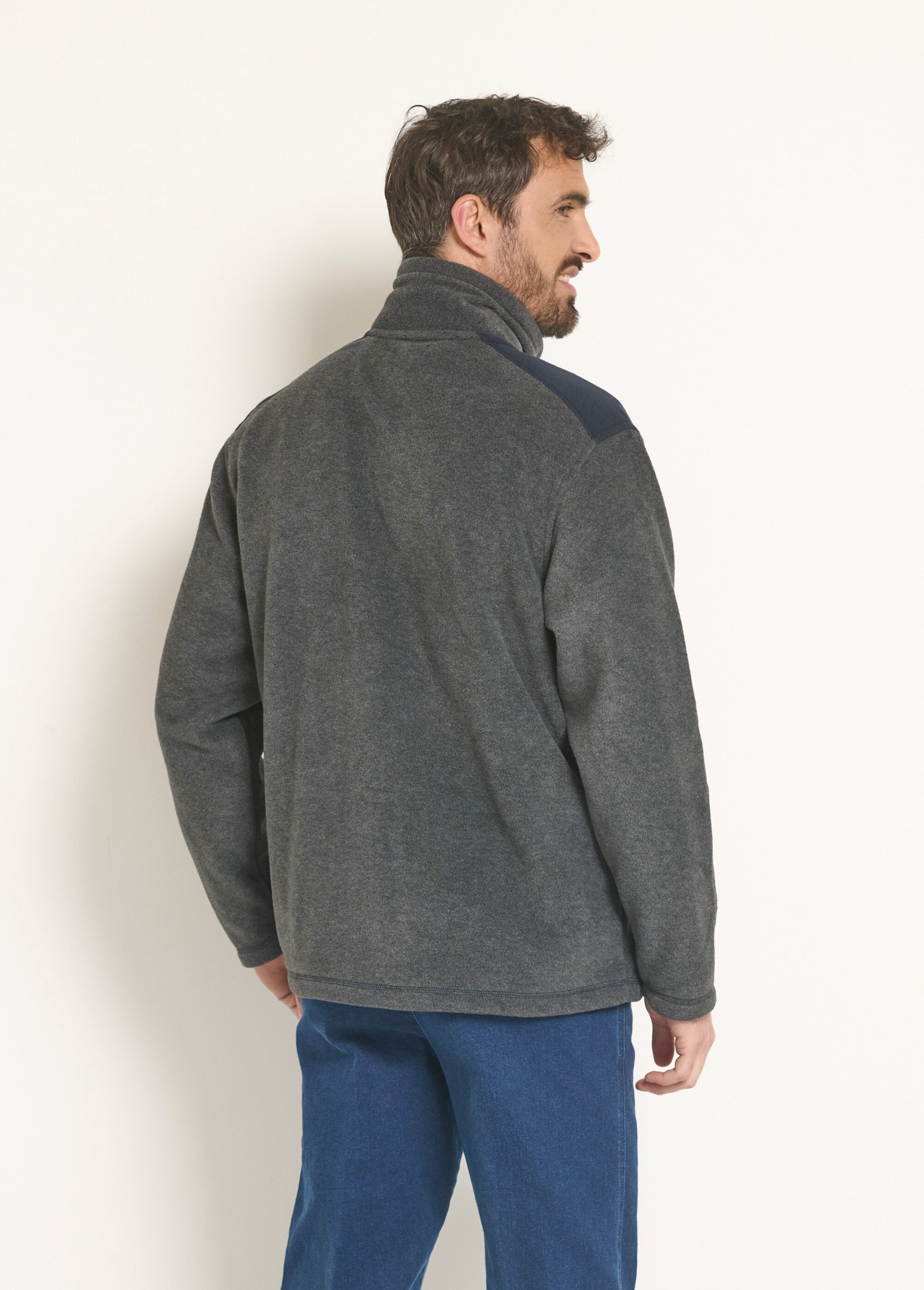 Veste polaire chaude zippée col montant