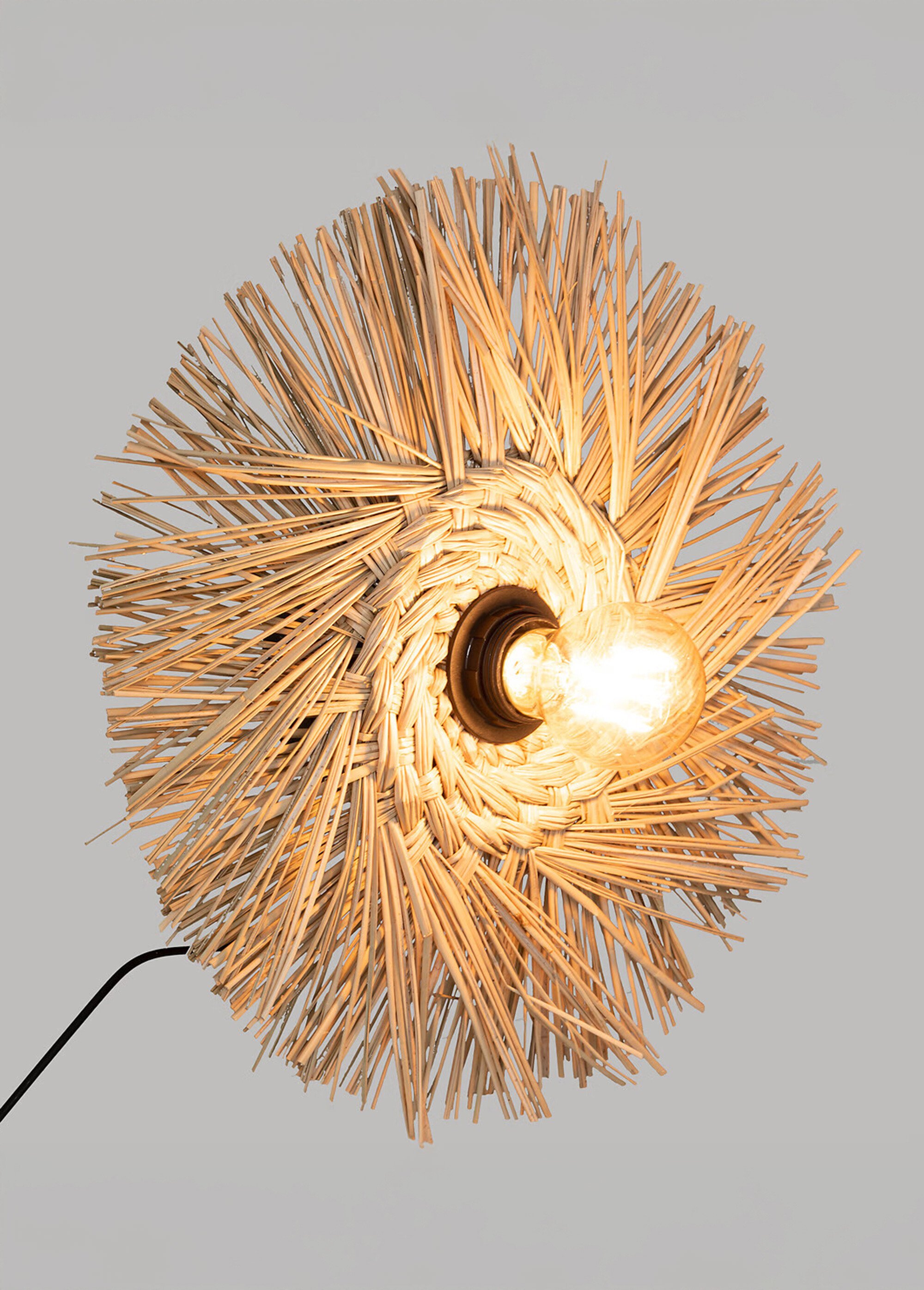 Applique murale en roseau et métal, Tea MARRON JJA-195340 DE1