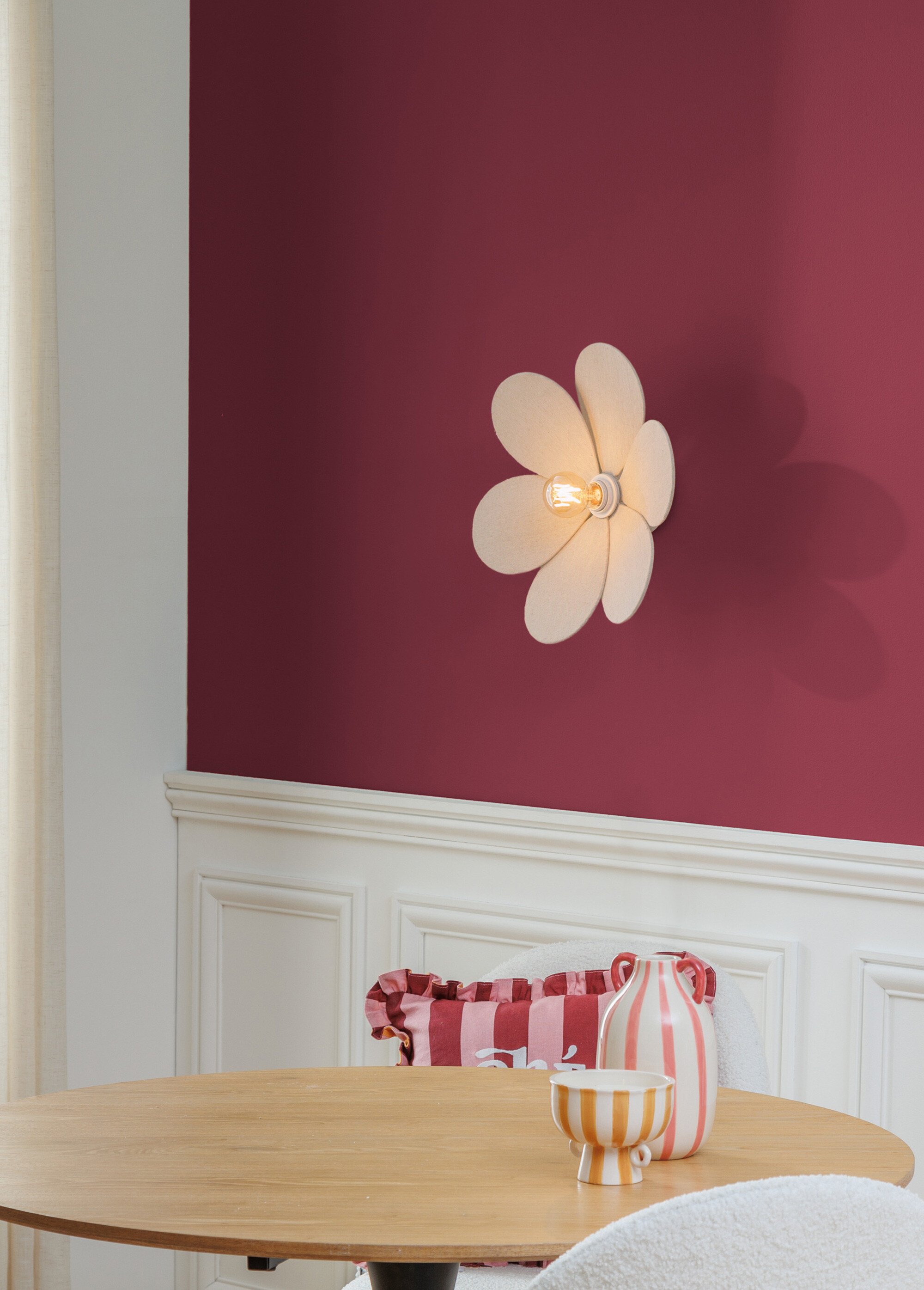 Applique murale pétale en lin, Naya BEIGE JJA-210340 SI1