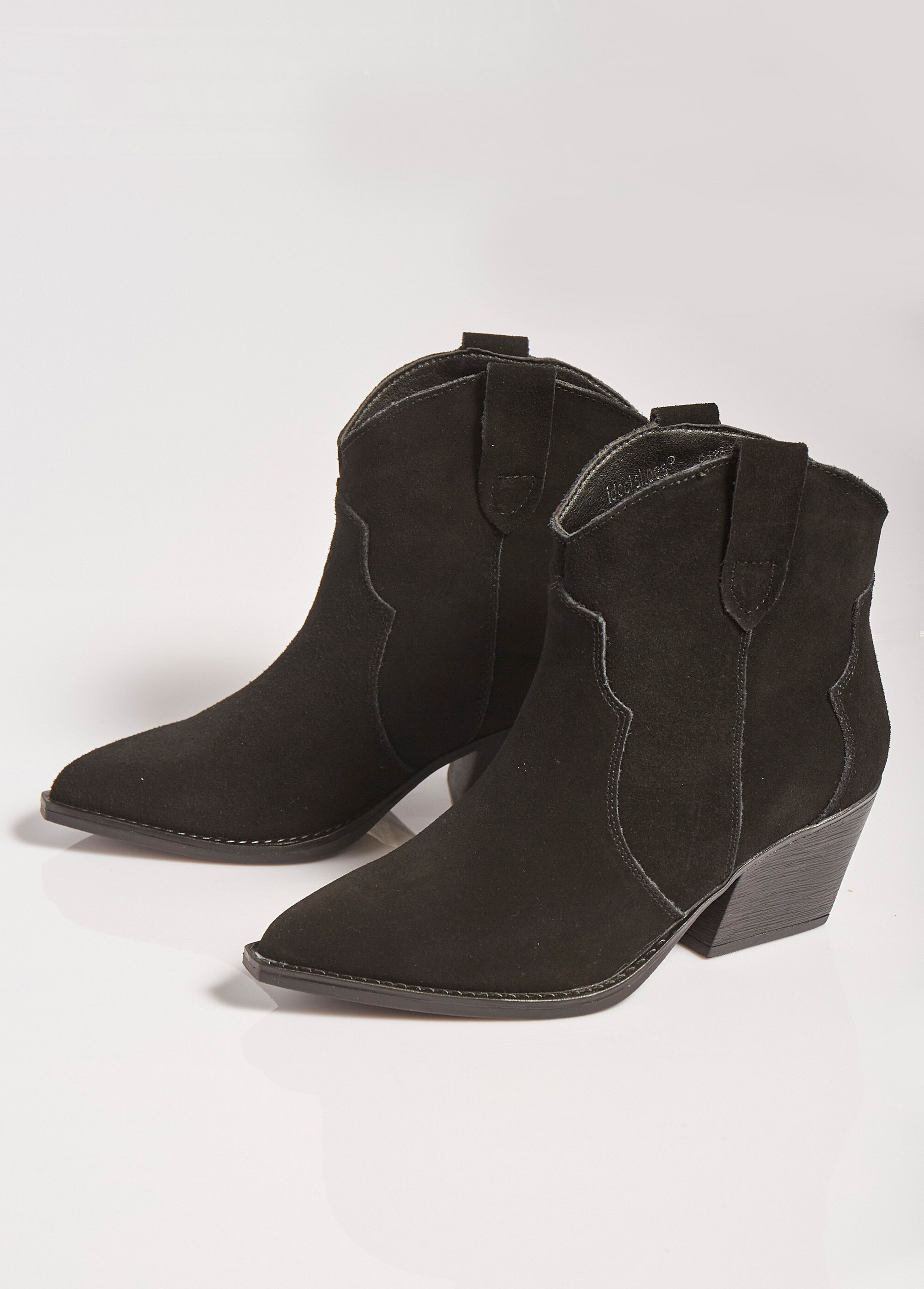 Boots western en suédine, style santiags