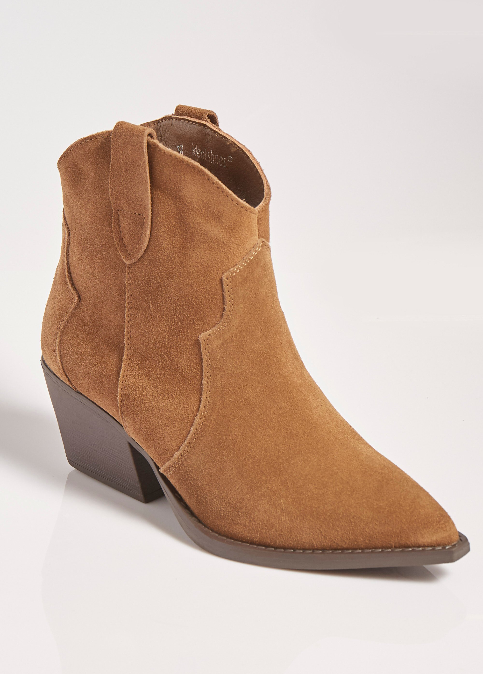 Boots western en suédine, style santiags