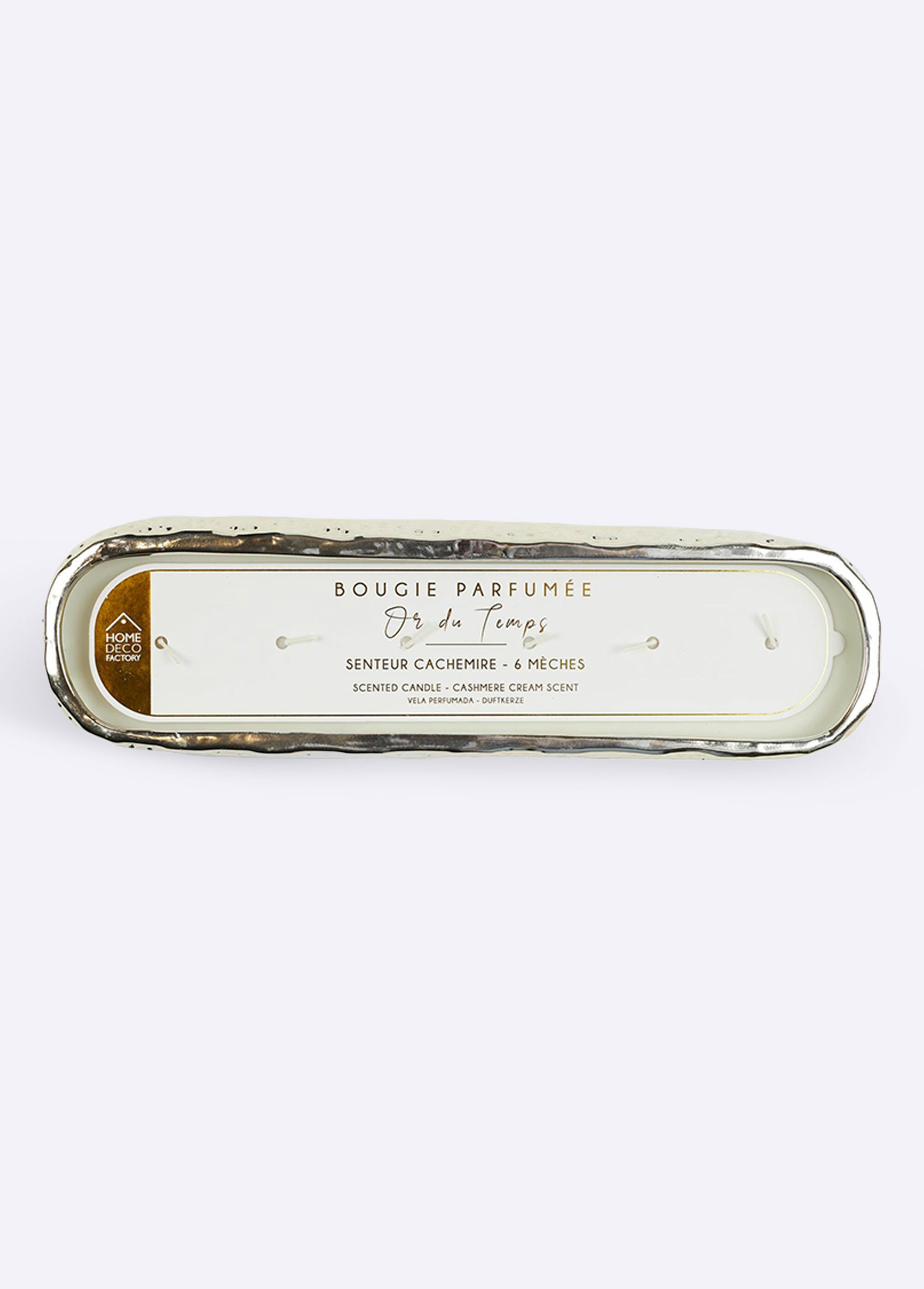 Bougie parfumée contenant métal martelé Doré CMP-BO5486 DE1