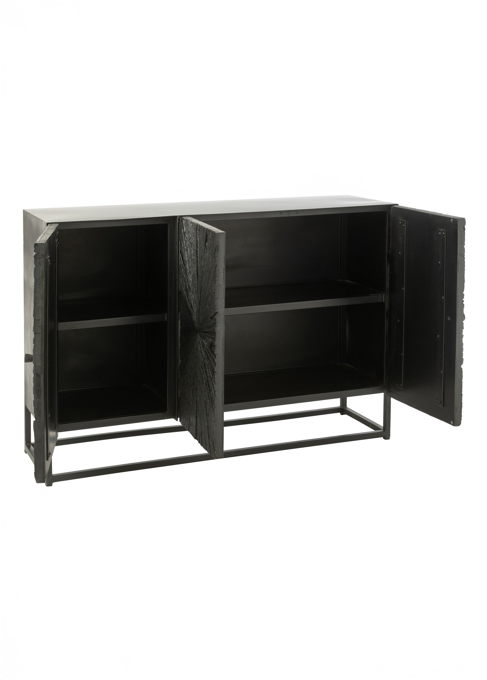 Buffet teck façade décor perspective NOIR JP-37756 DE1