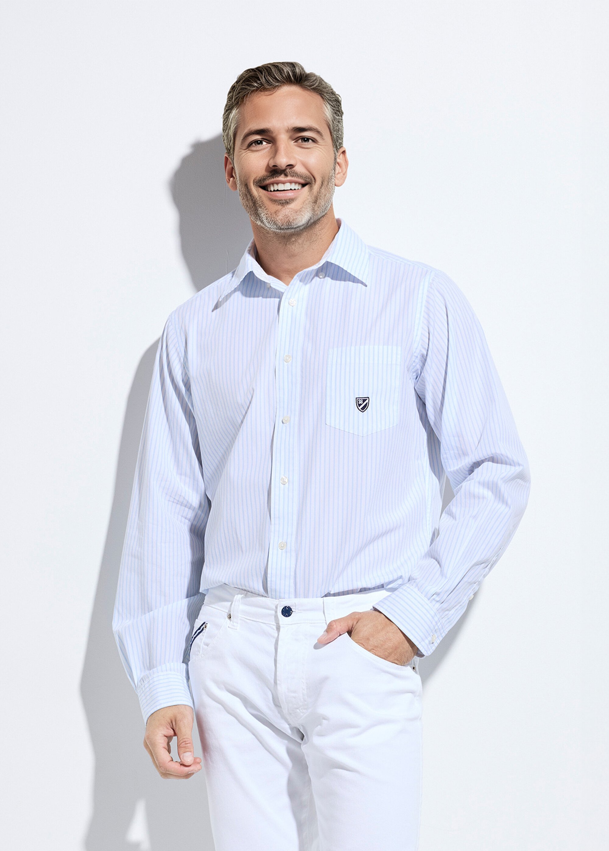 Chemise chic coton à rayures