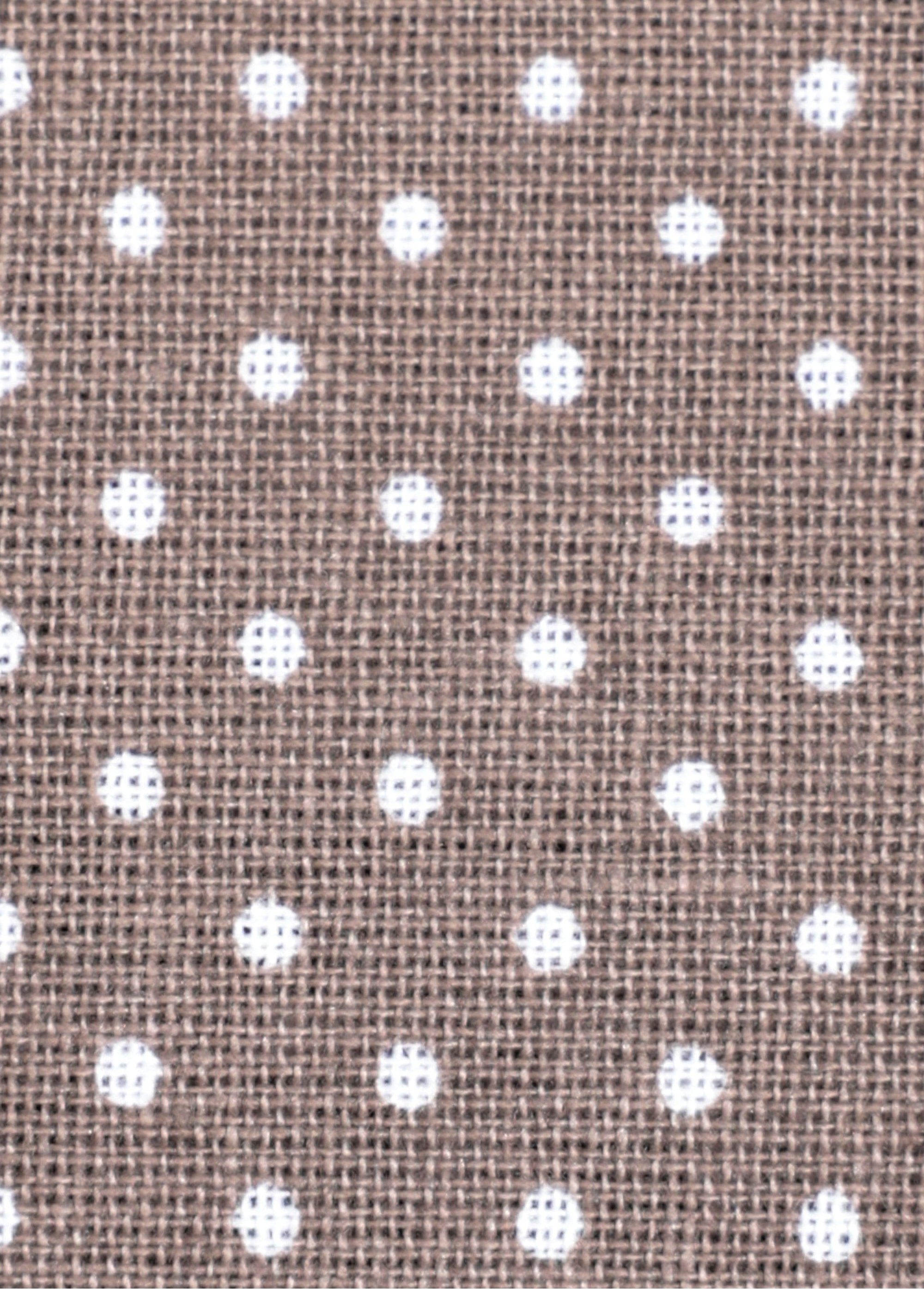 Coupon tissu crétonne, motif mini pois MARRON COT143734 DE2