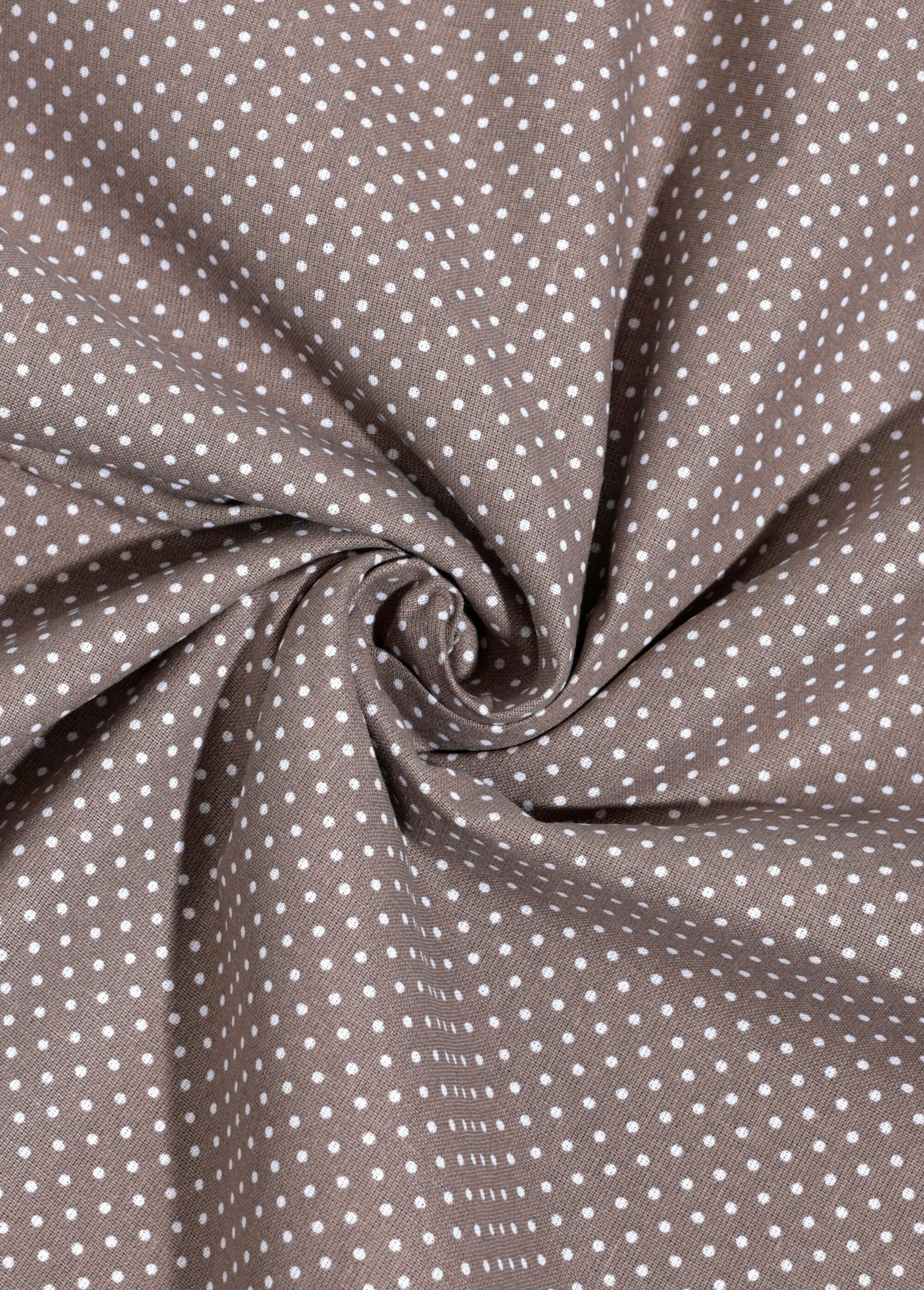 Coupon tissu crétonne, motif mini pois