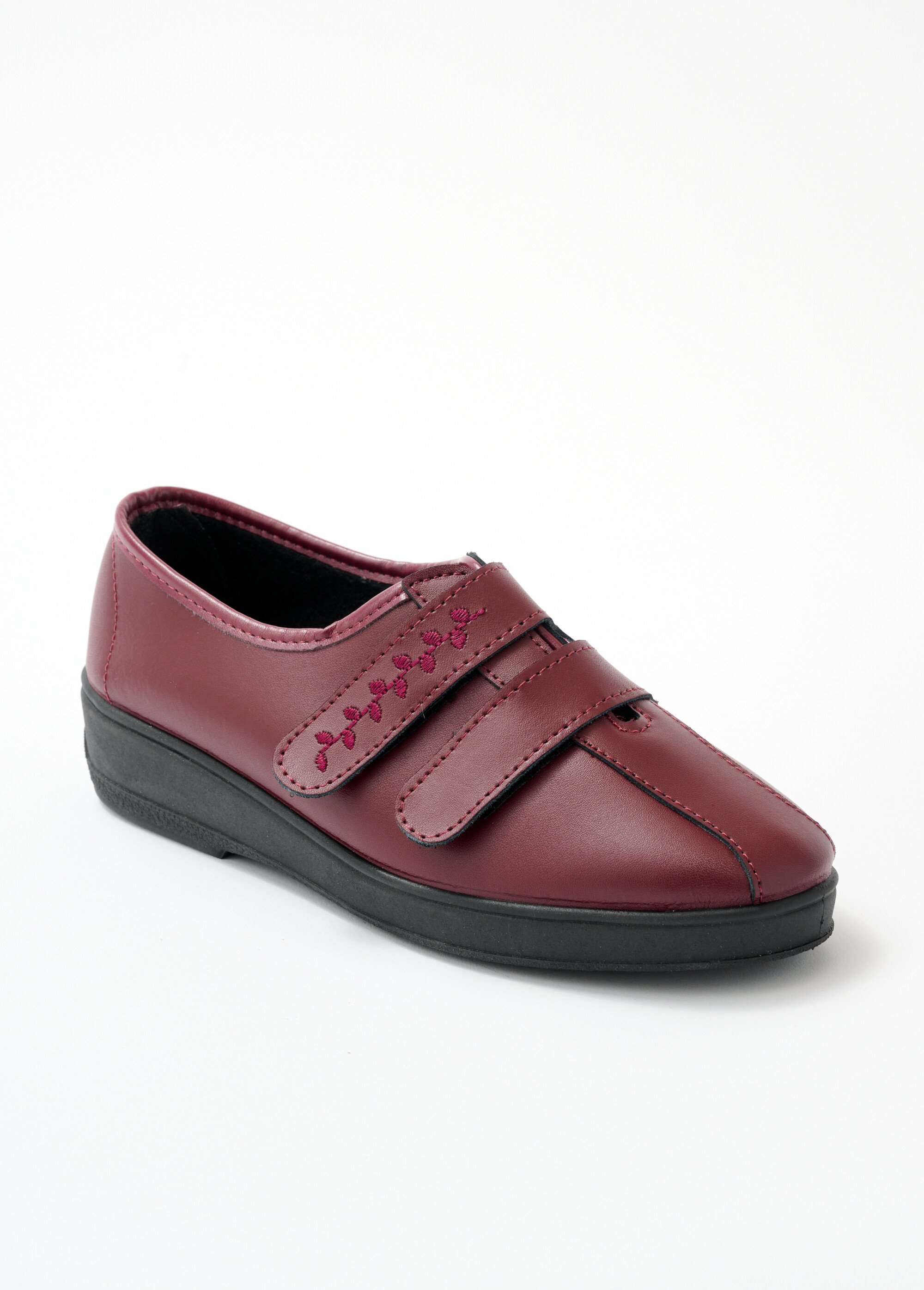 Derbies Femme Grande Largeur Afibel Cuir Souple Brodé (Made In
