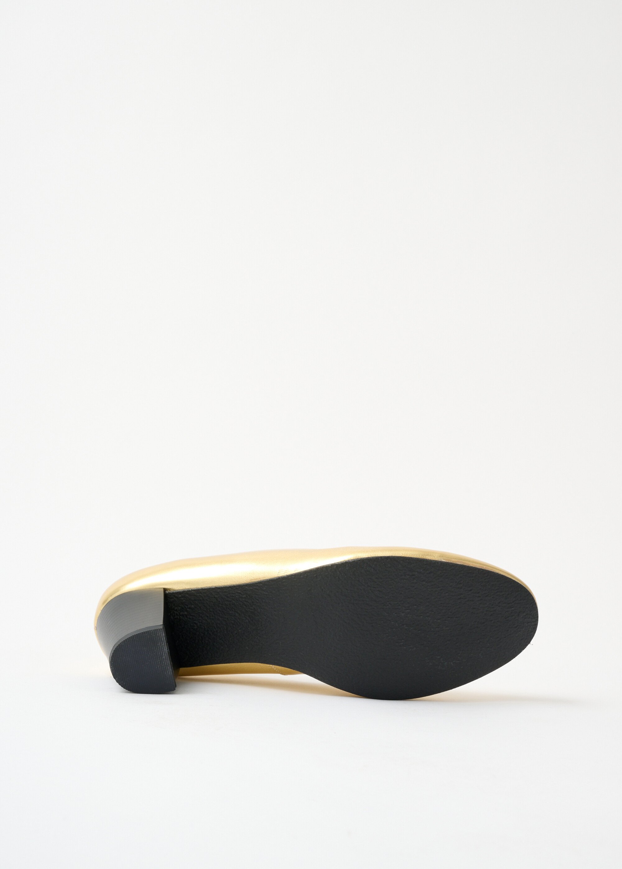 Escarpin largeur confort cuir bout rond Femme Doré OCELOT UN1