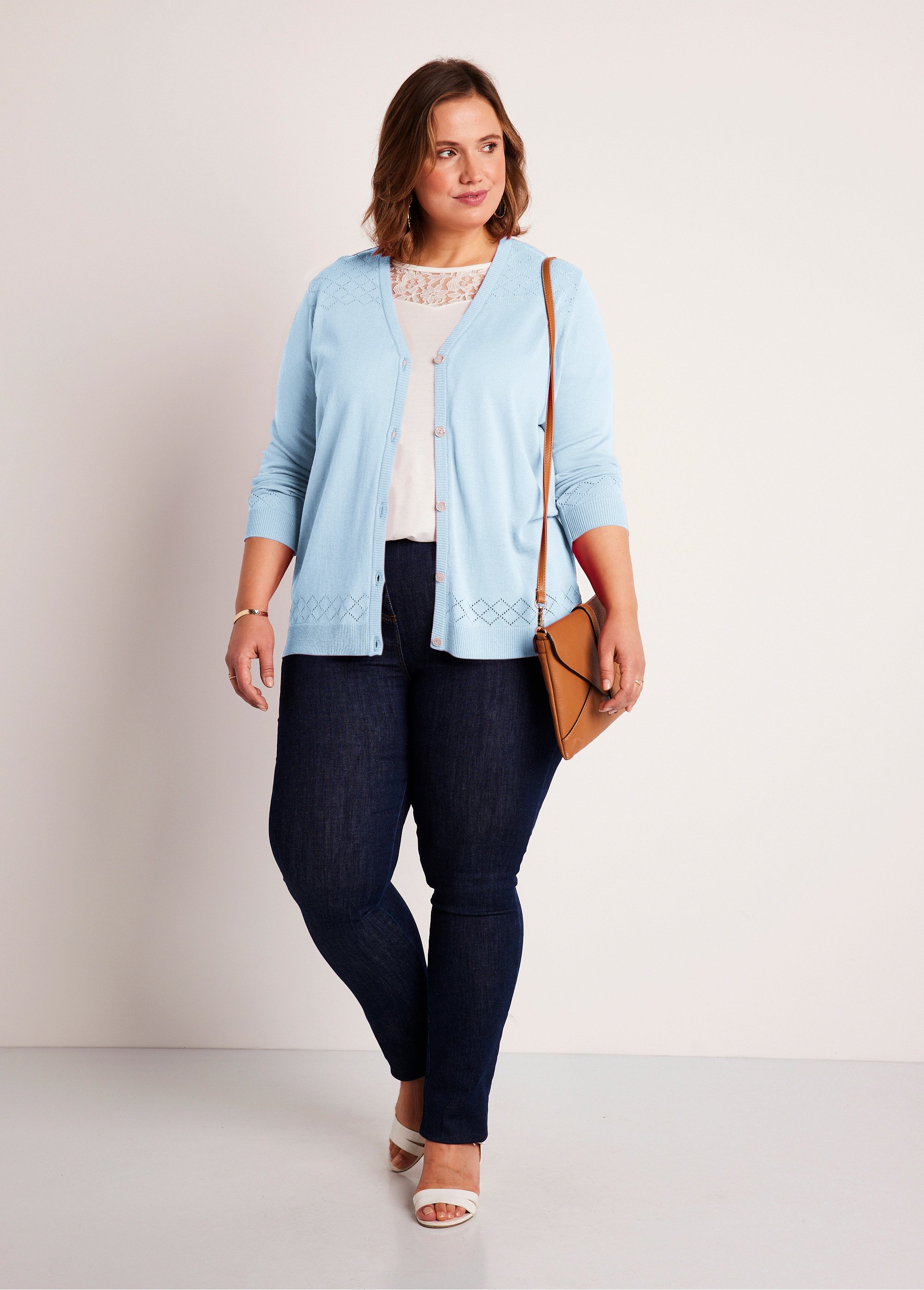 Pull Doux Maille Ajourée Fibres Recyclées Et Laine - Rouge - Femme - 34