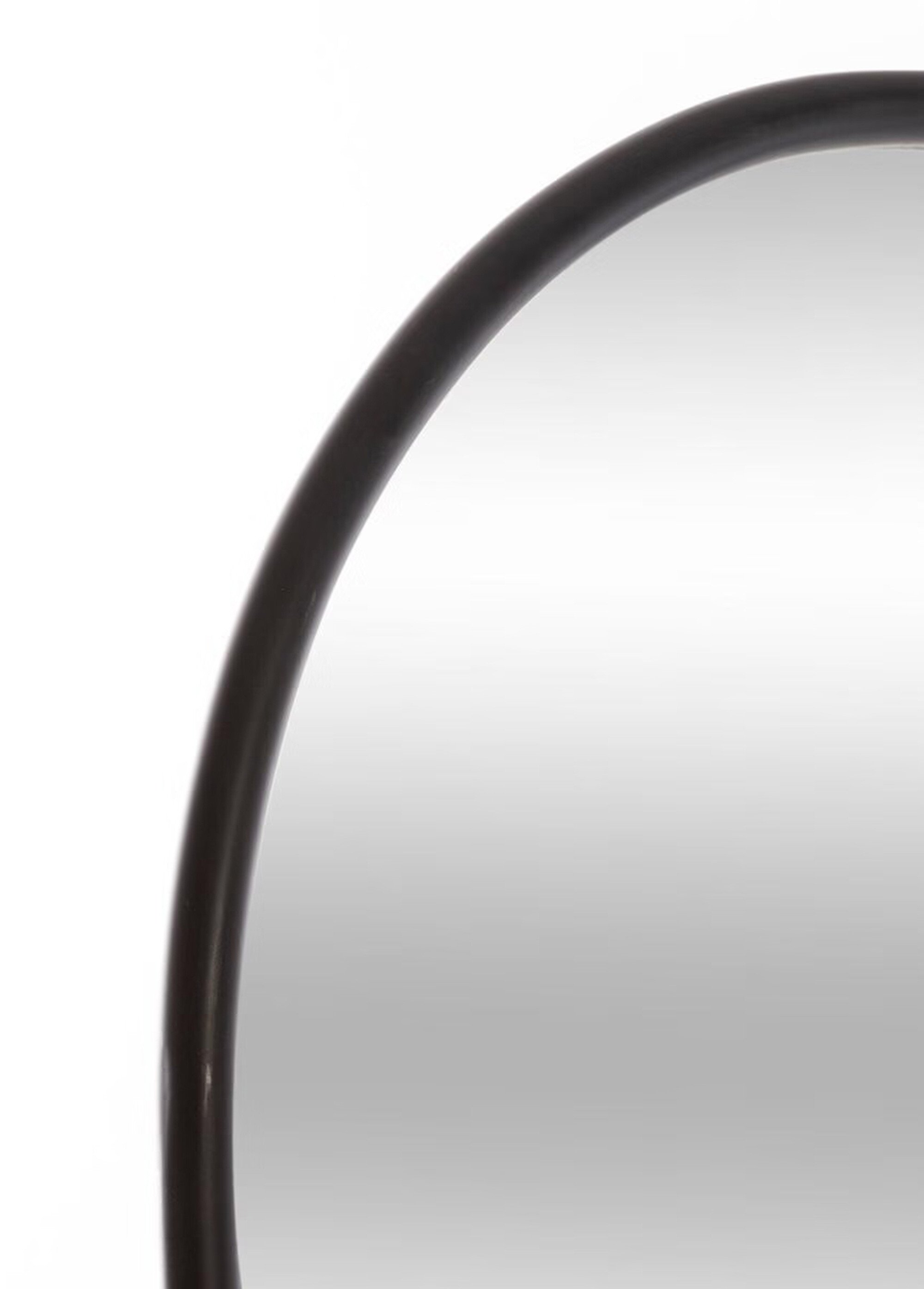 Grand miroir acier sur pied style psyché