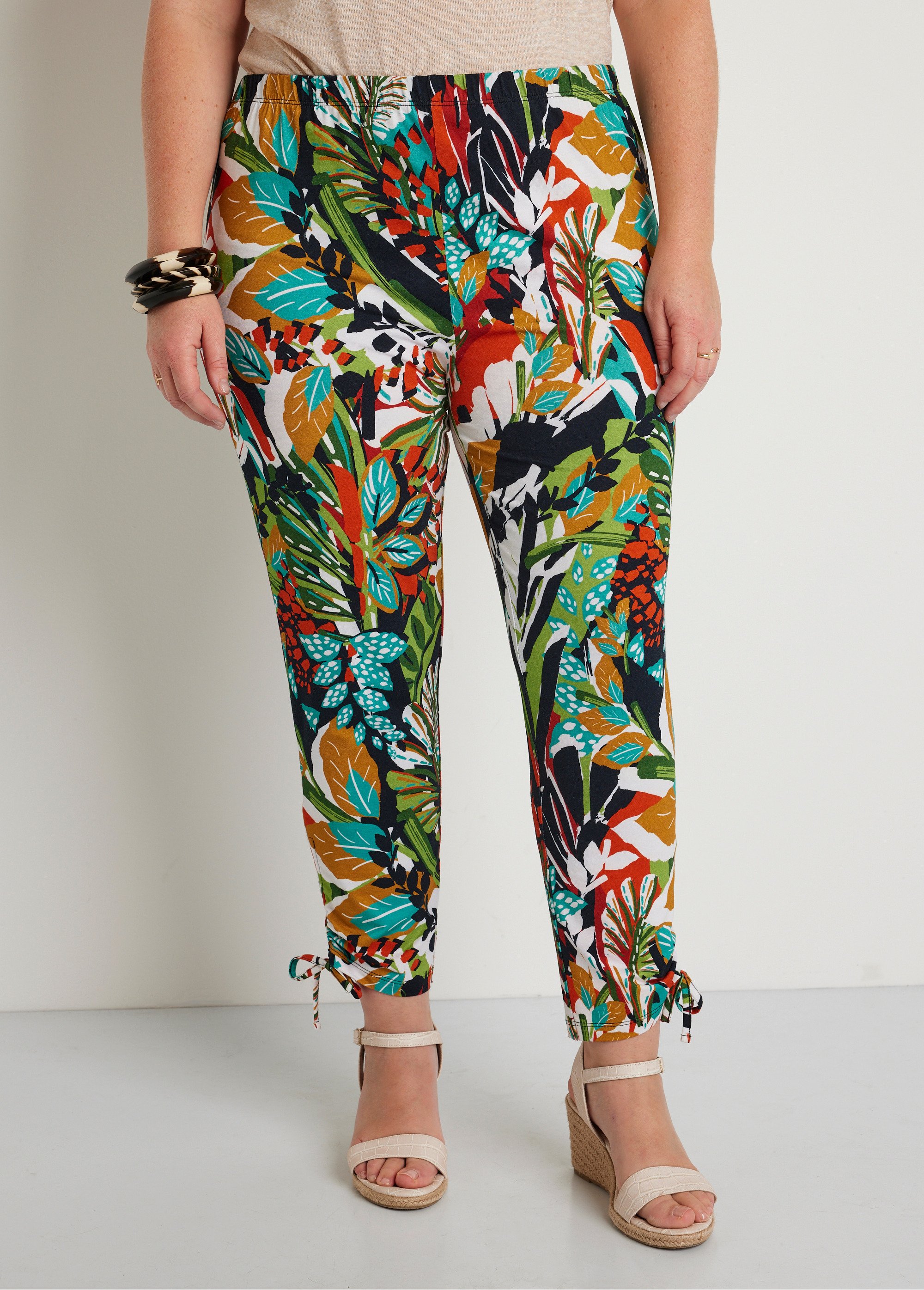 Legging court ceinture élastiqué