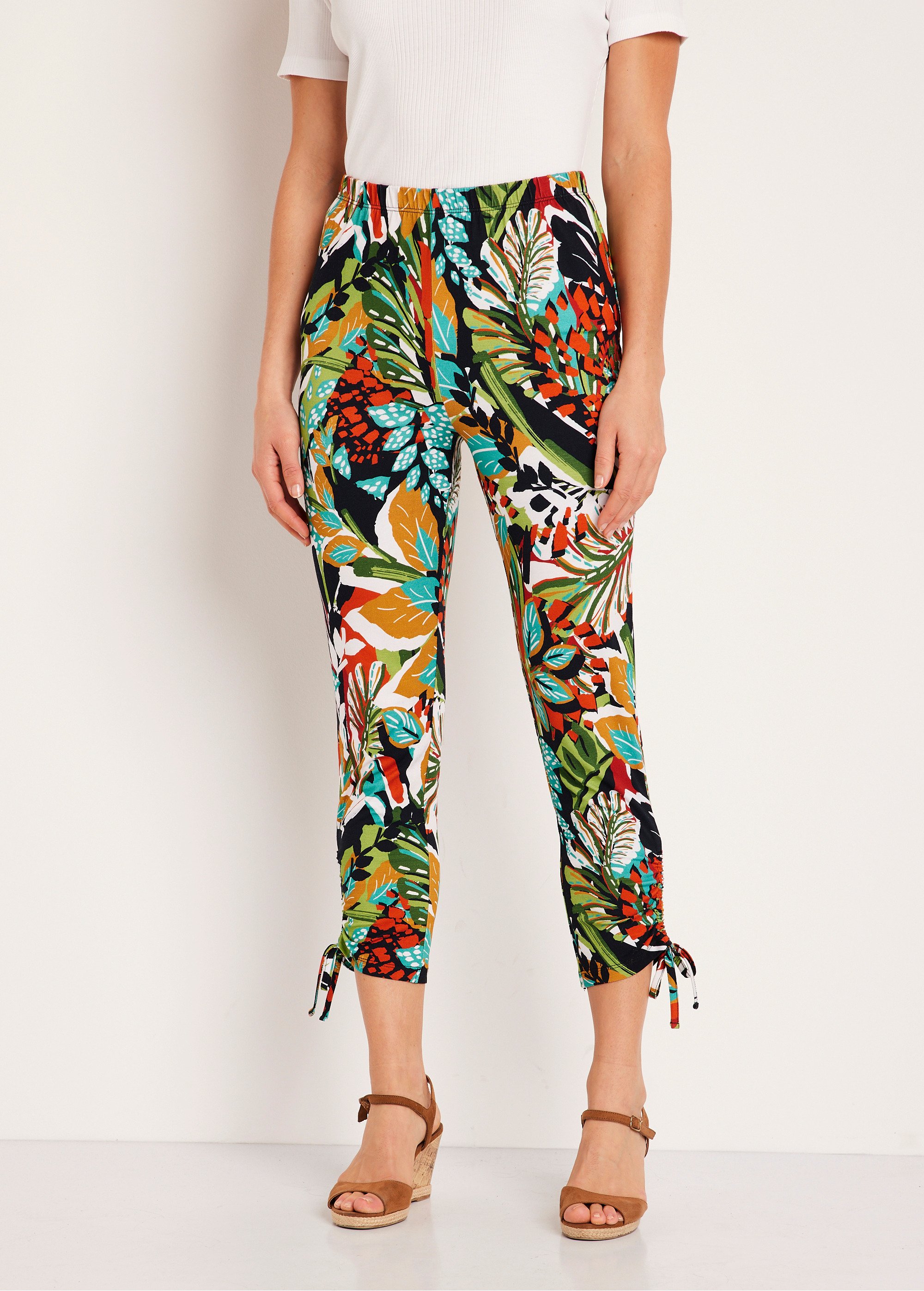 Legging court ceinture élastiqué