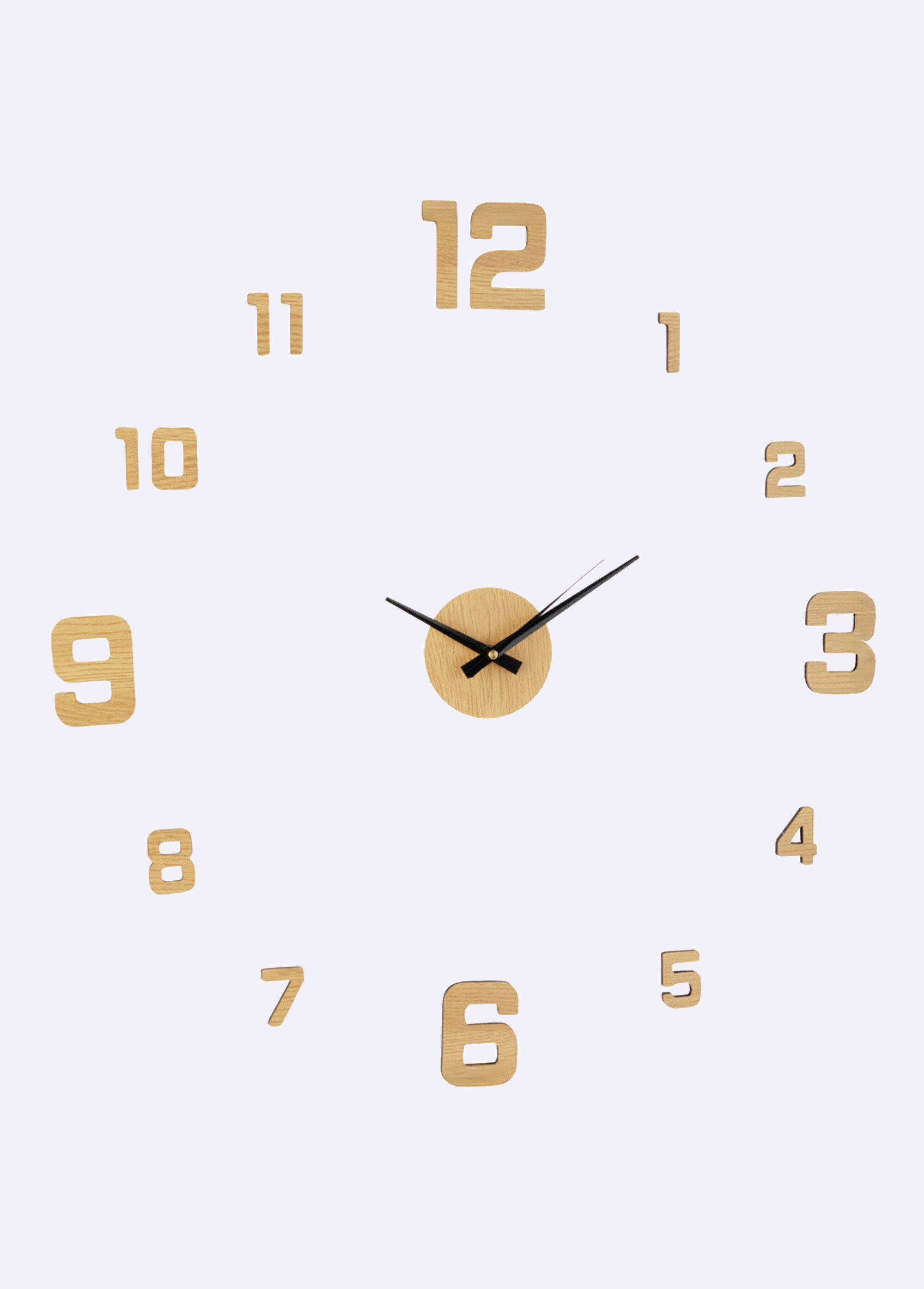 Maxi horloge murale en bois, à installer Beige KP-KL9000010 FA1