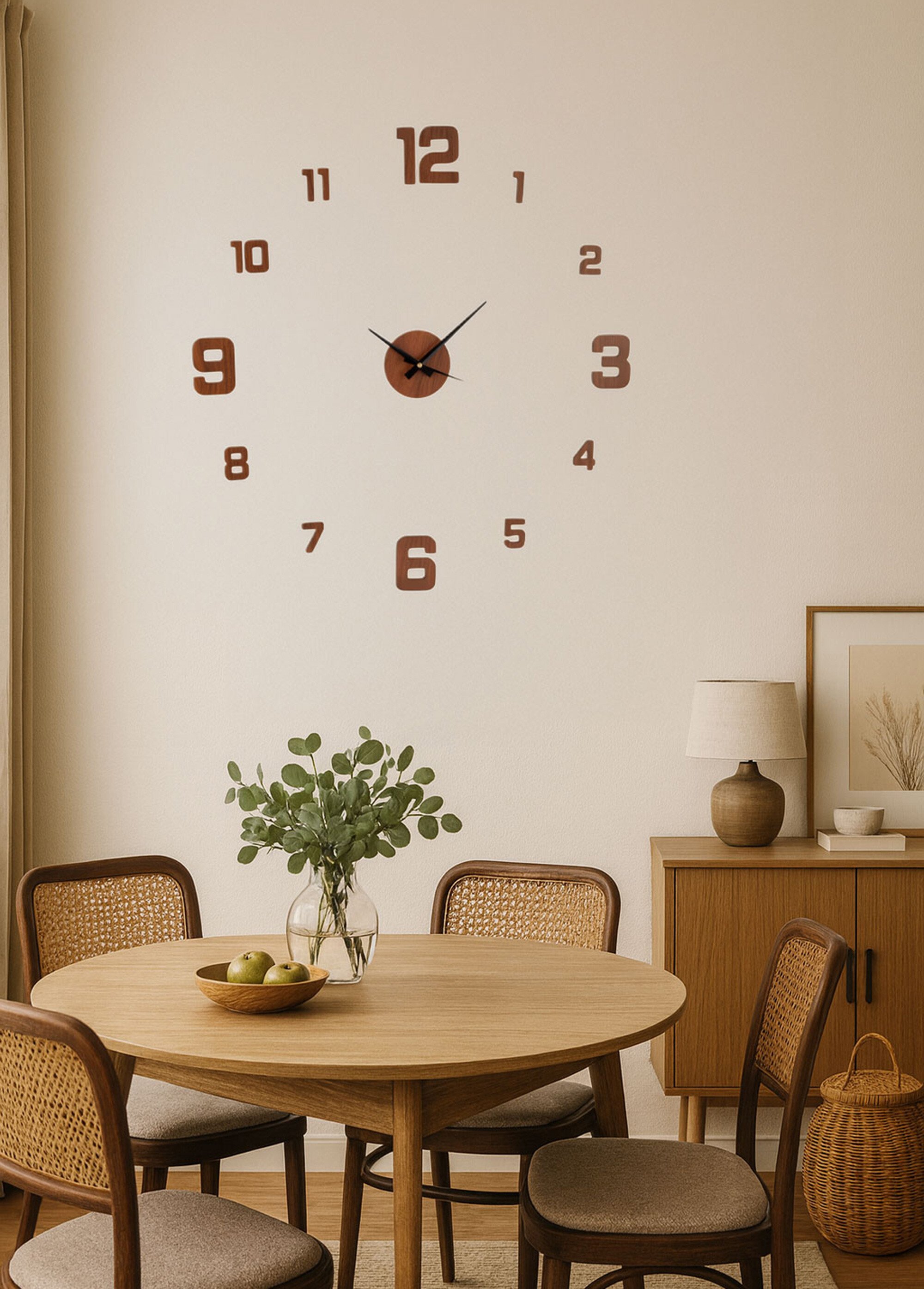 Maxi horloge murale en bois, à installer Marron KP-KL9000010 SF1