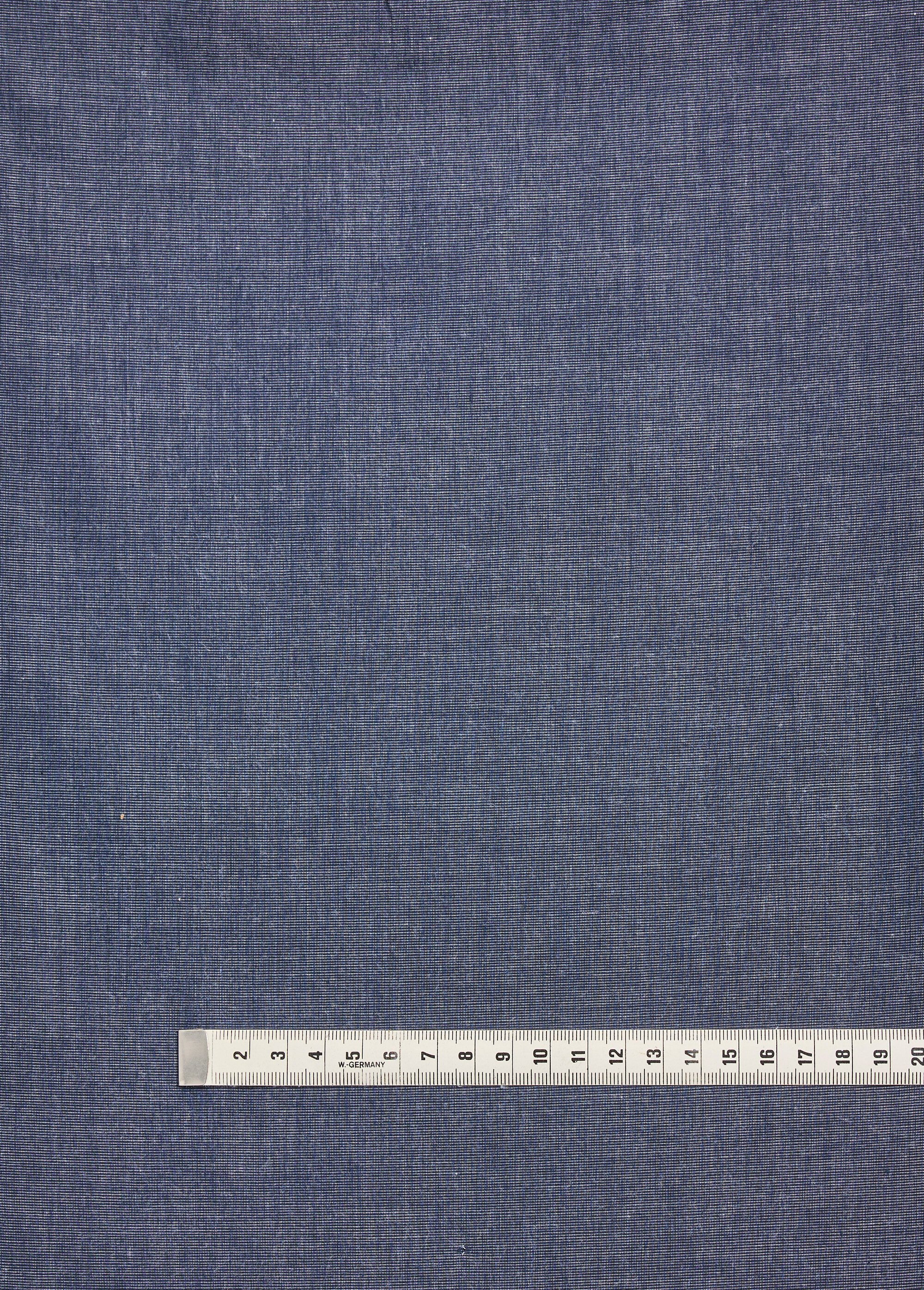 Coupon tissu aspect chambray faux uni foncé