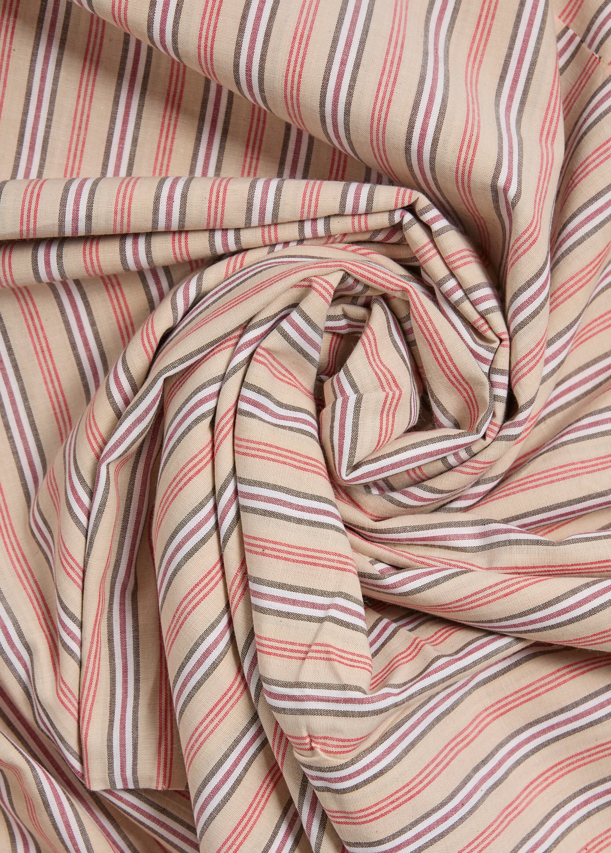 Coupon tissu coton rayures chic, Hendaye