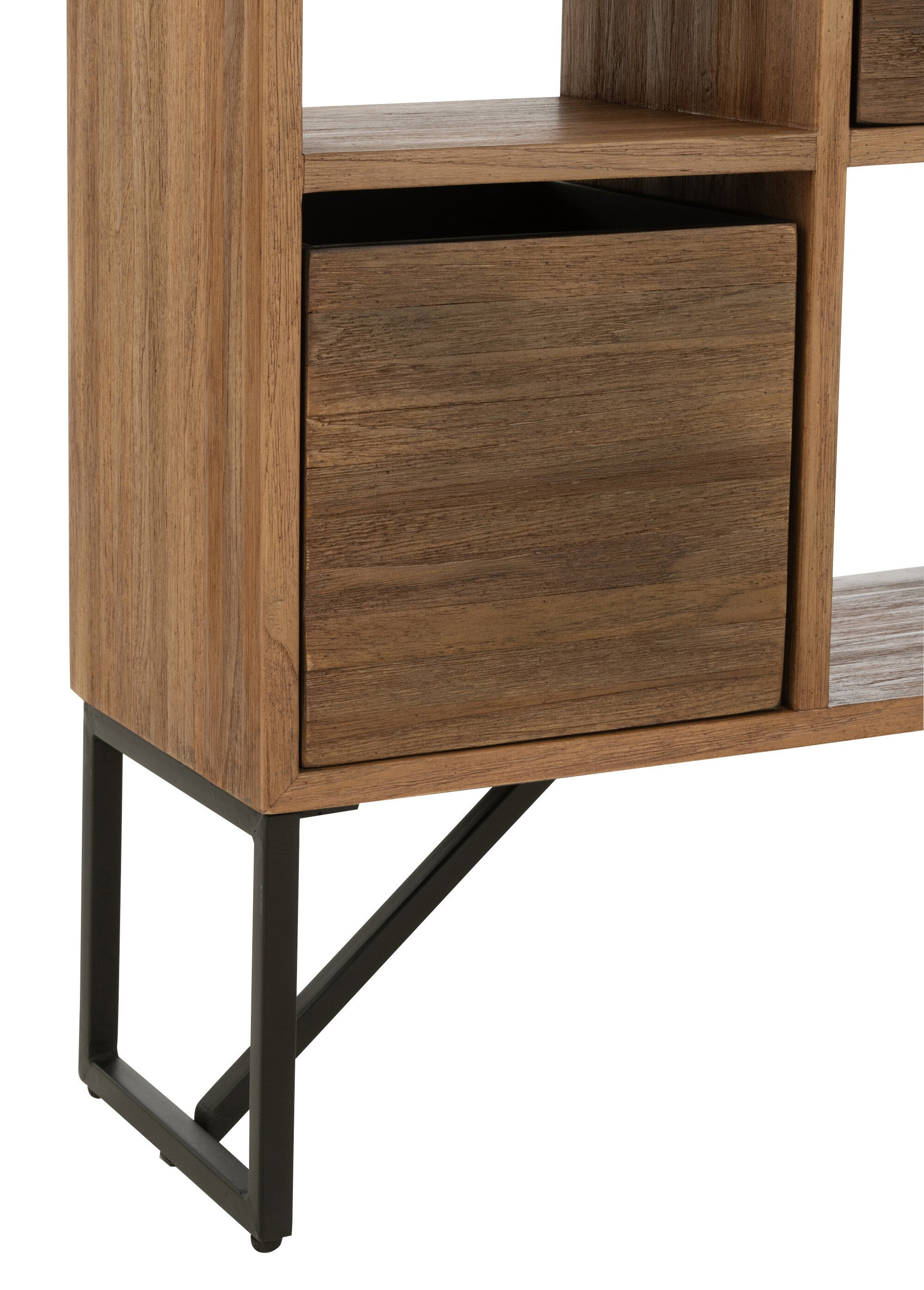 Meuble multicases en teck recyclé BEIGE JP-40803 DE1