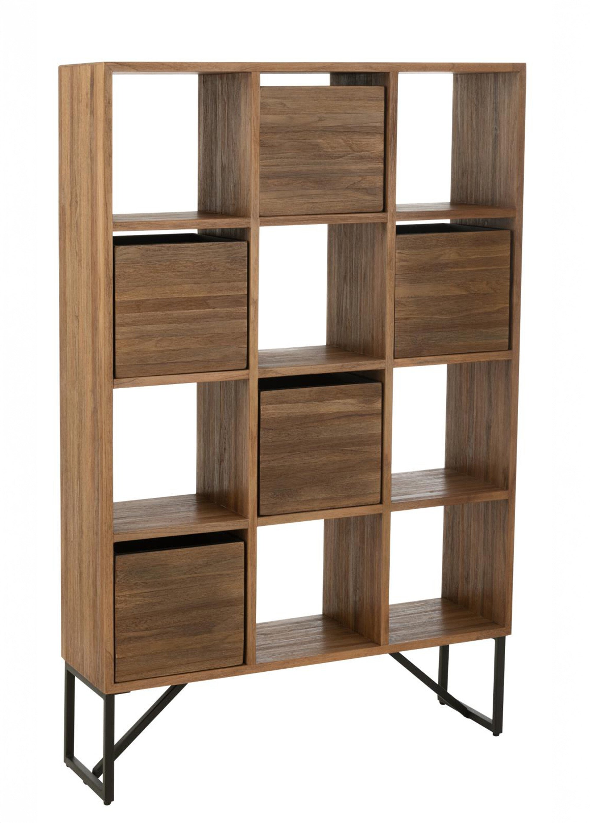 Meuble multicases en teck recyclé BEIGE JP-40803 FA1