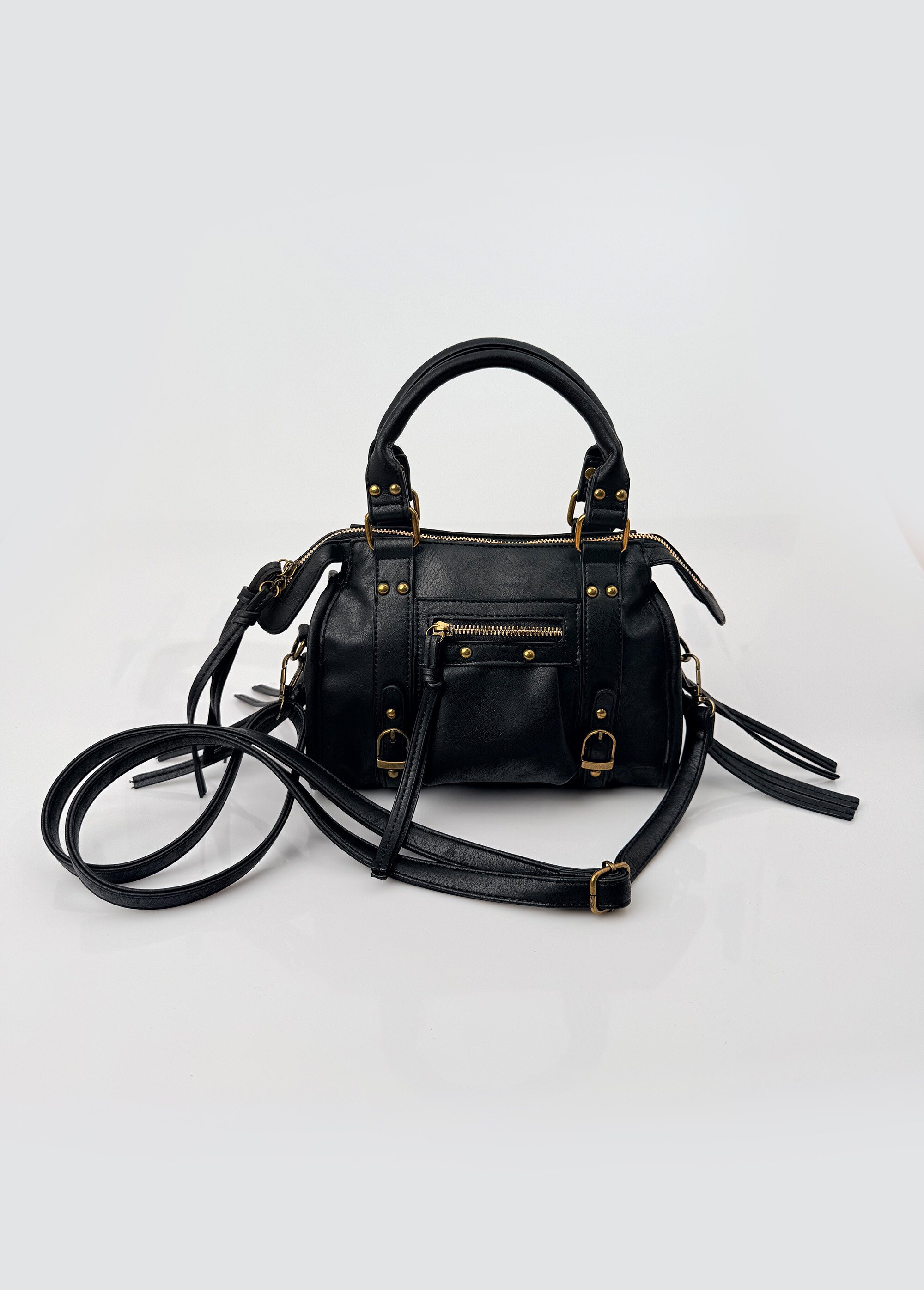 Petit sac à main détails métal vieilli Femme Noir BAG-M-331 FA1