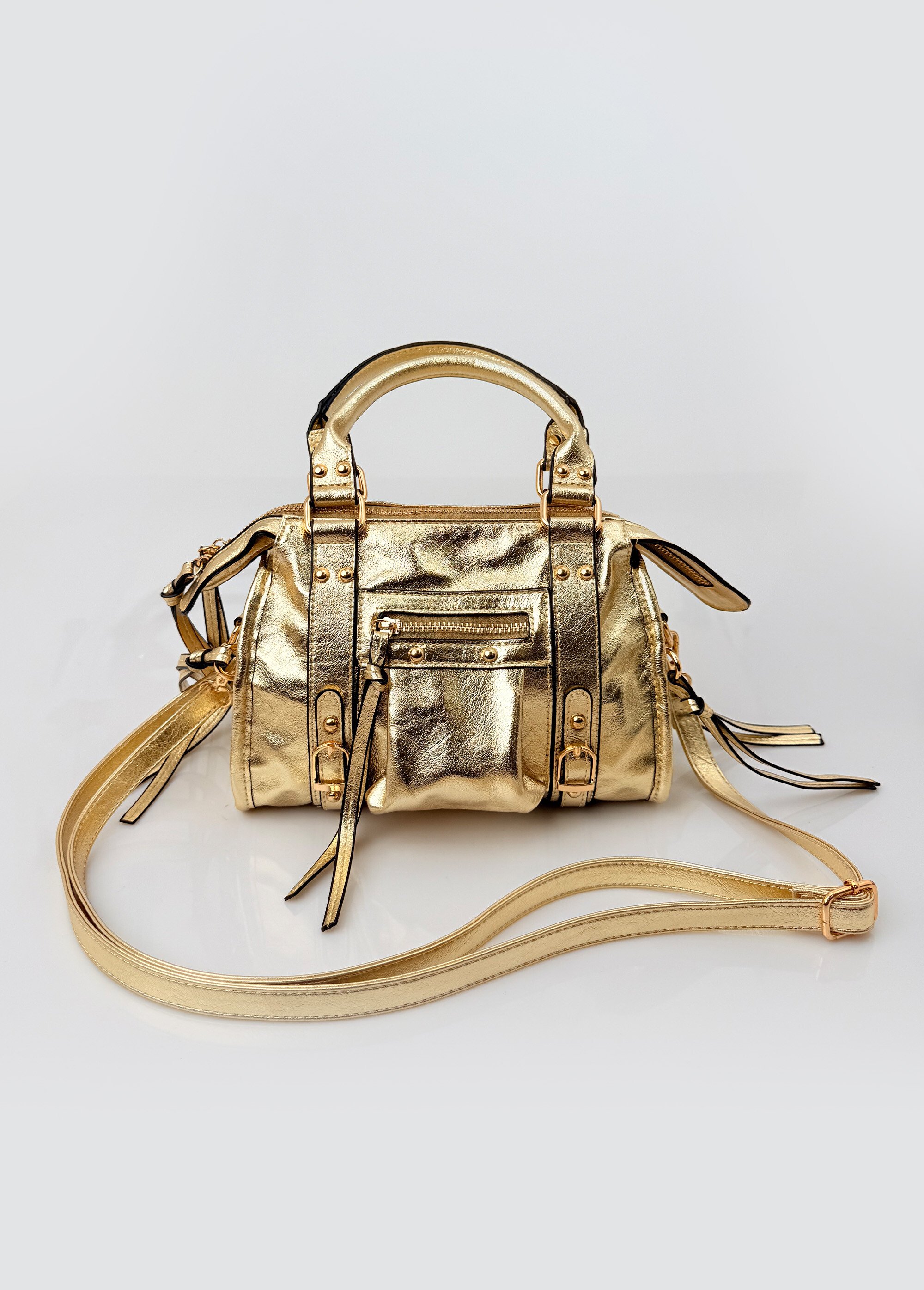 Petit sac à main métallisé tendance Femme Doré BAG-M-340 FA1