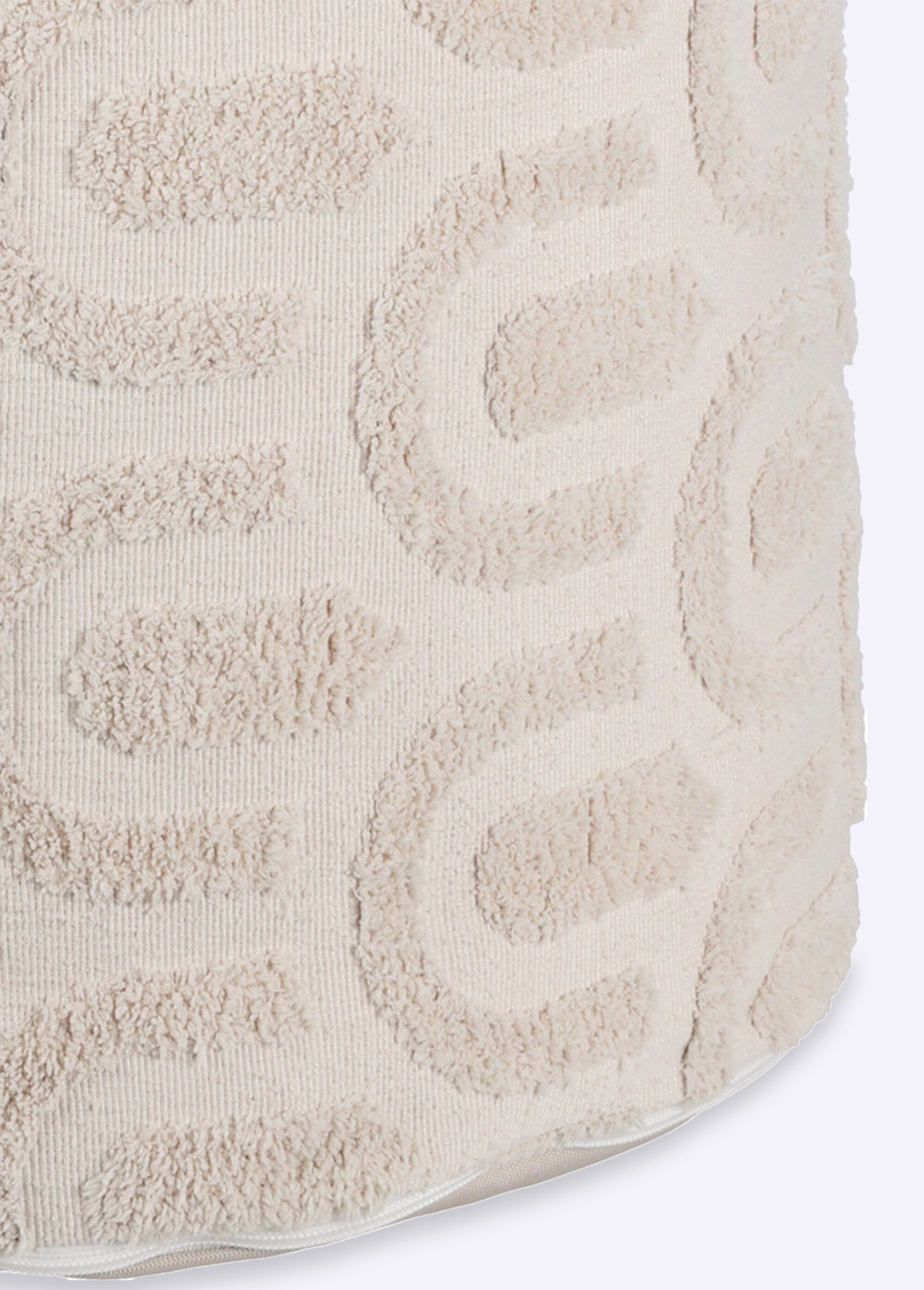 Pouf rond, formes organiques bouclette BEIGE KP-HZ1601350 DE1