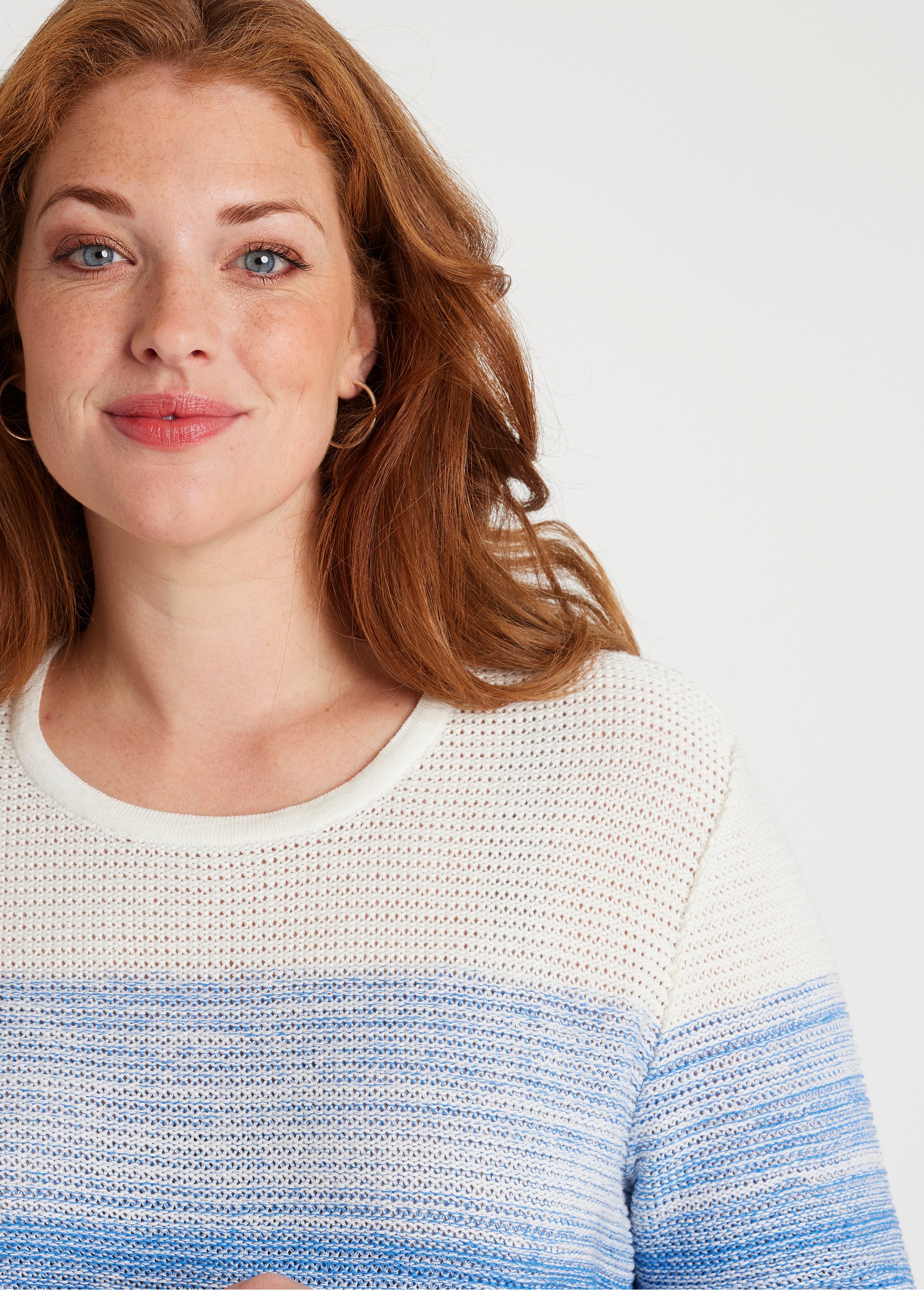 Pull doux manches 3/4 coton