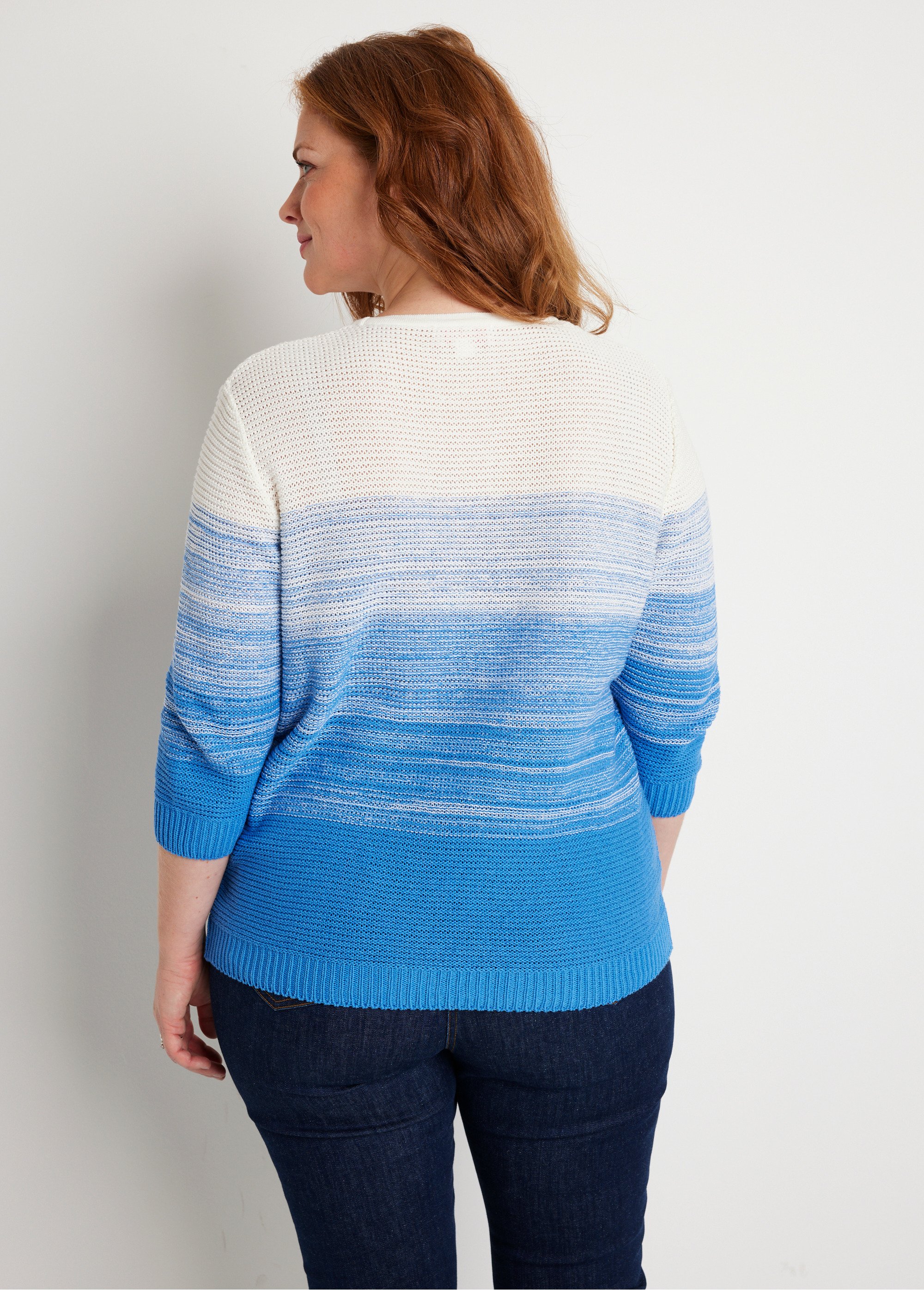 Pull doux manches 3/4 coton