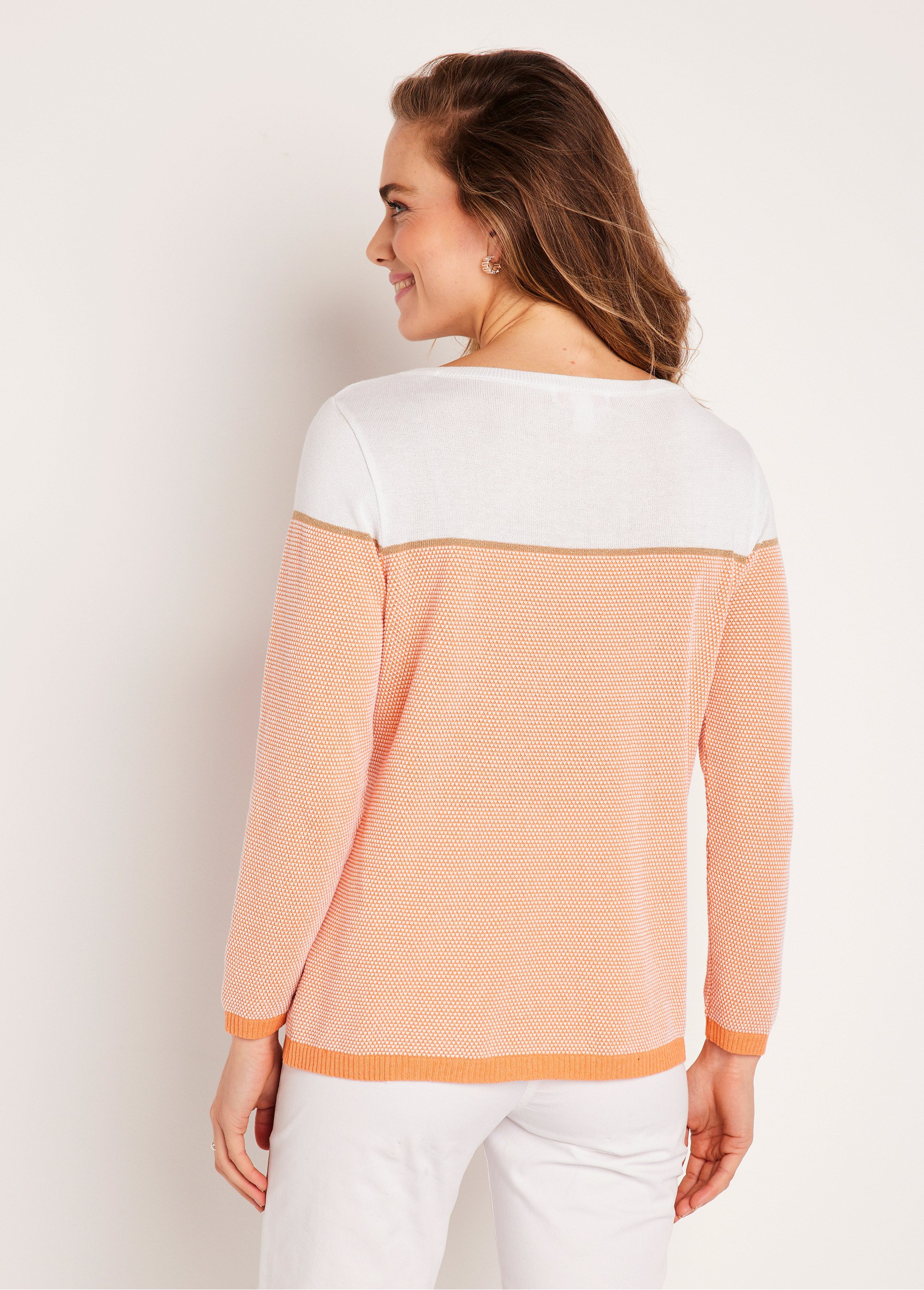 Pull fin col rond manches longues