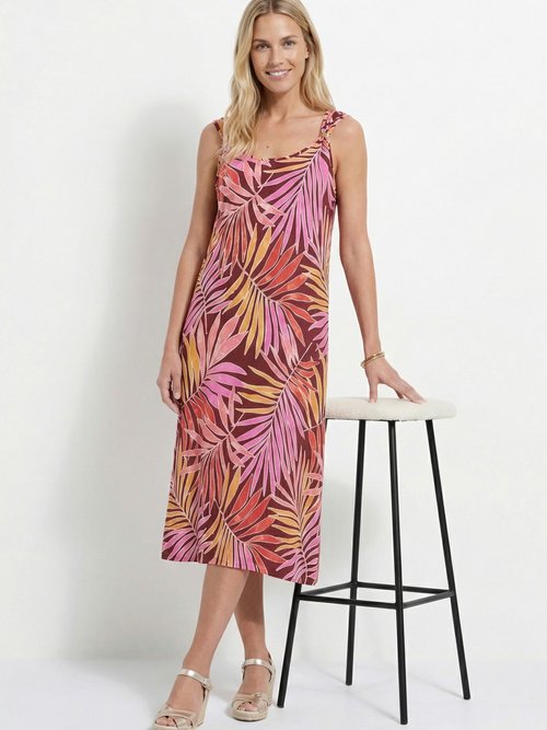 Robe longue sans manches bretelles bijou Femme MULTICOLORE EVRIAN MV1
