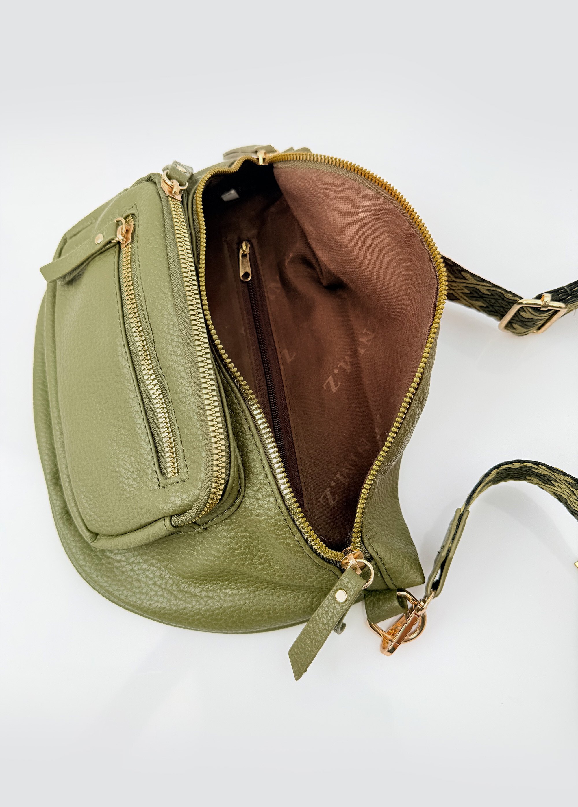 Sac banane fantaisie + porte-monnaie Femme Vert BAG-PM301 DE2