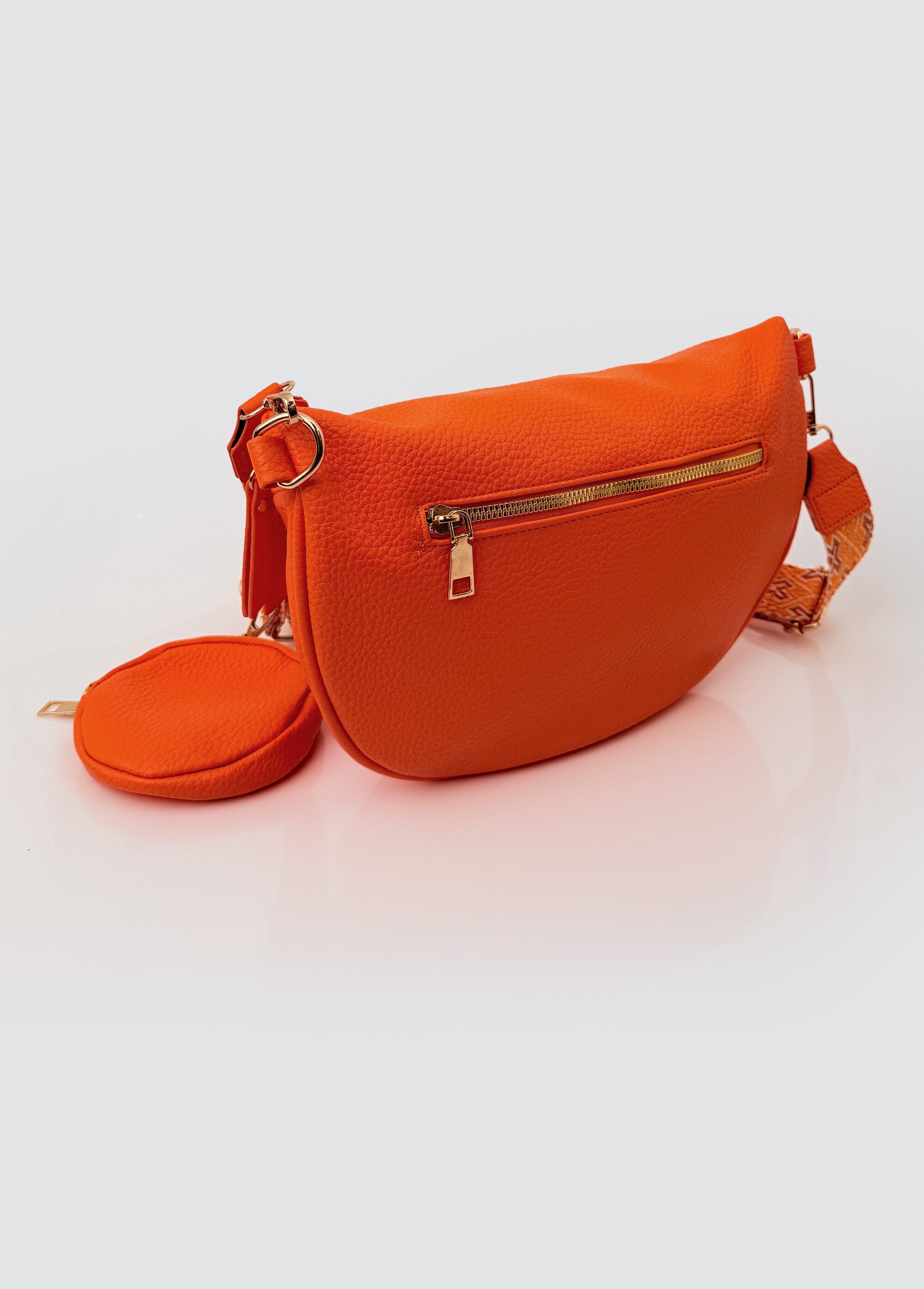 Sac banane fantaisie + porte-monnaie Femme Orange BAG-PM301 DE1