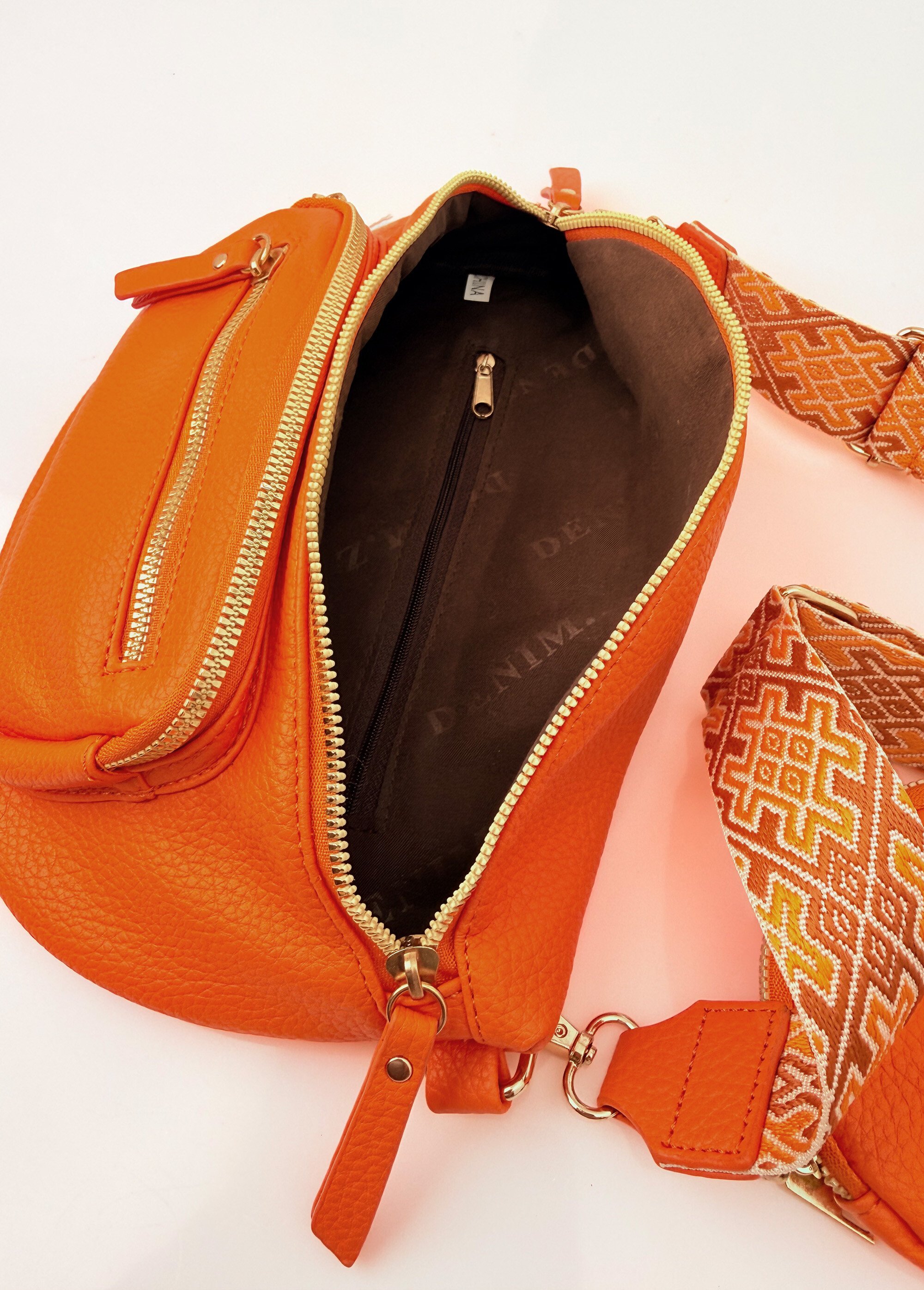 Sac banane fantaisie + porte-monnaie Femme Orange BAG-PM301 DE2