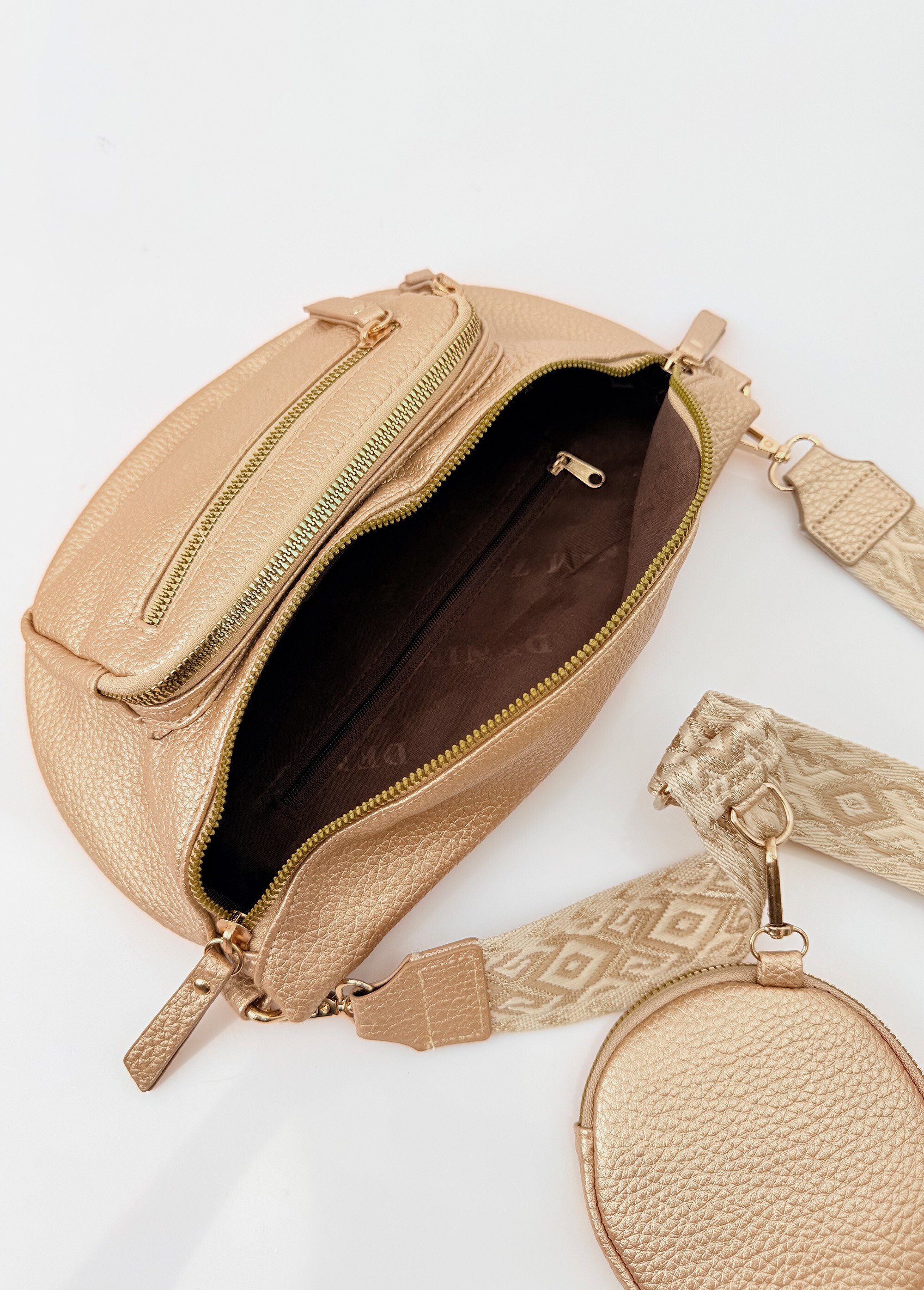 Sac banane fantaisie + porte-monnaie Femme Doré BAG-PM301 DE2