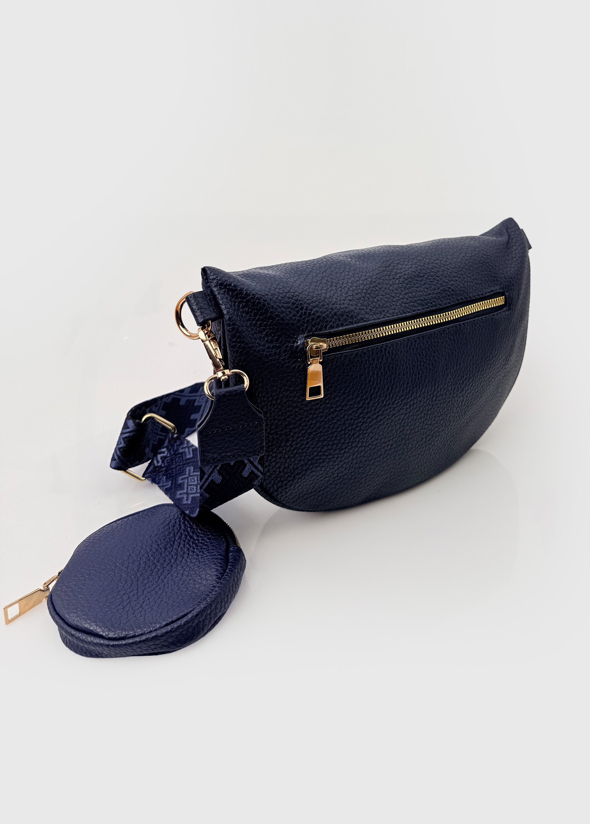 Sac banane fantaisie + porte-monnaie Femme Bleu BAG-PM301 DE1