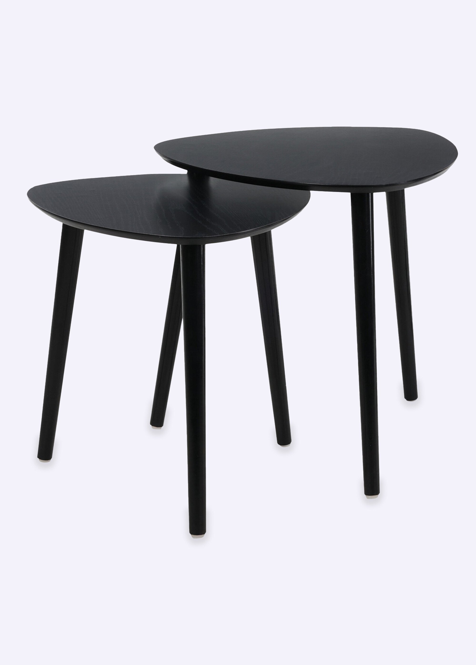 Tables basses d'appoint forme galet NOIR KP-KR8000100 FA1